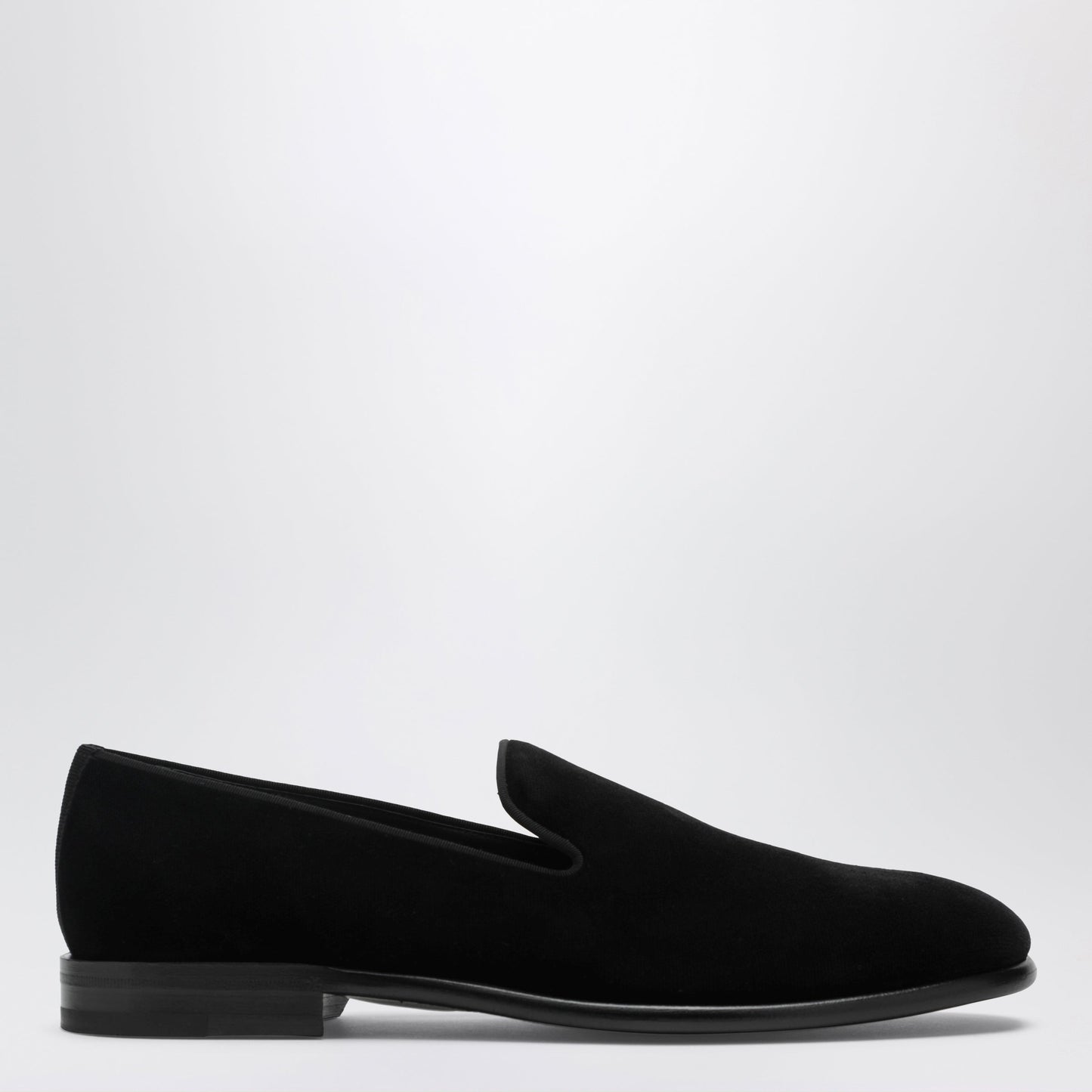 Dolce&Gabbana Black Velvet Goatskin Loafers Men DOLCE & GABBANA