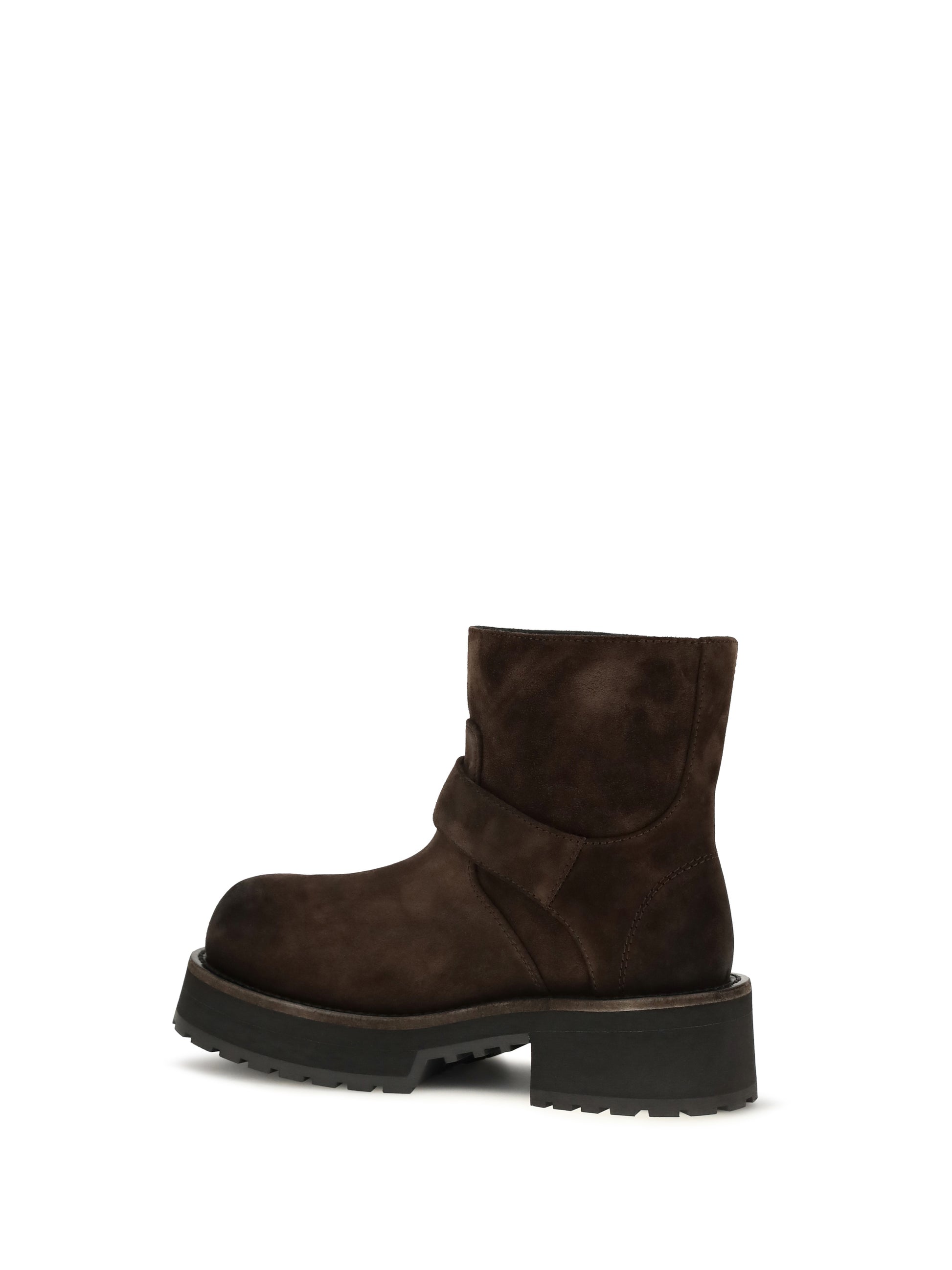 Balenciaga Women Venom Mini Waxed Suede Calf Leather Ankle Boots BALENCIAGA