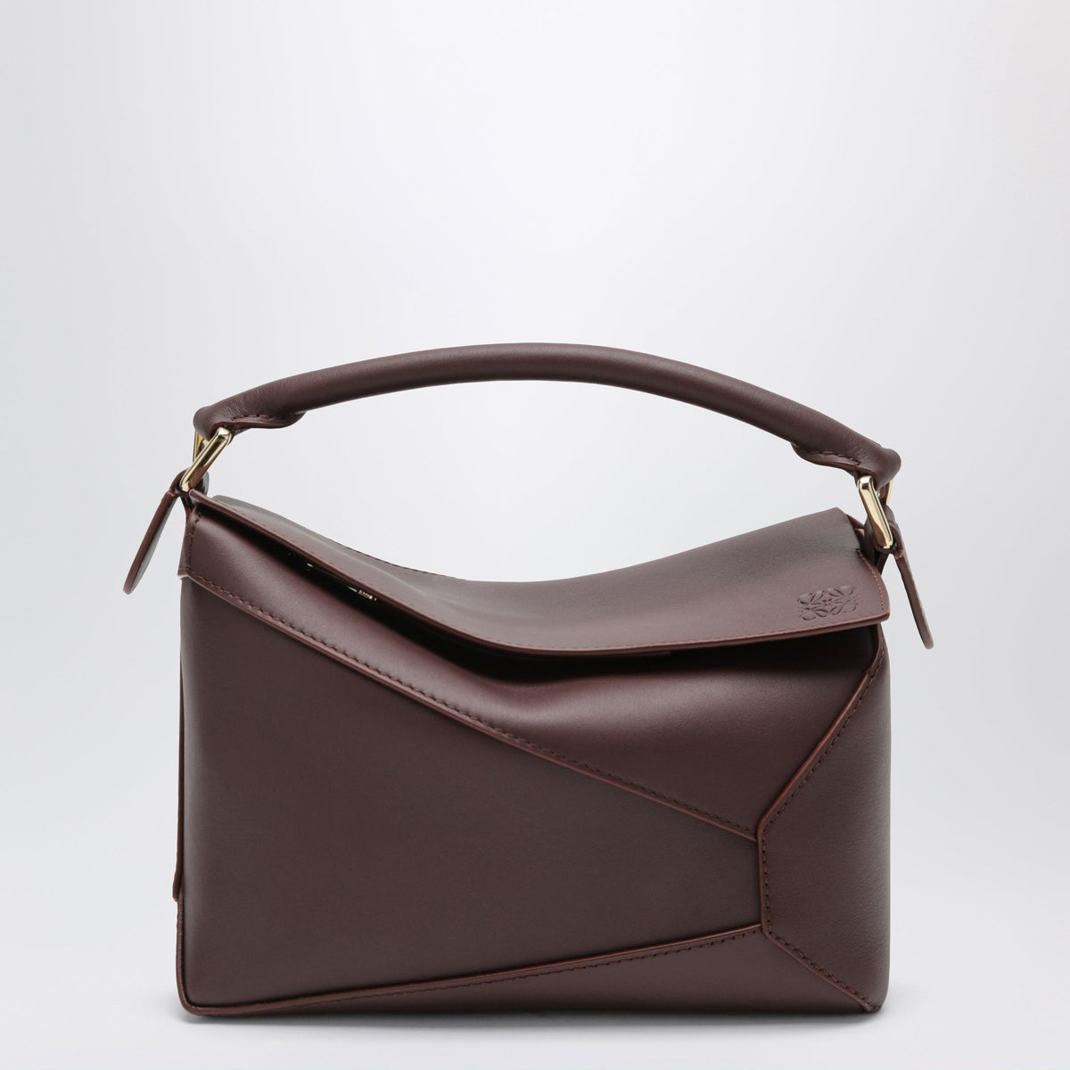 Loewe Small Dark Burgundy Puzzle Edge Bag Women LOEWE