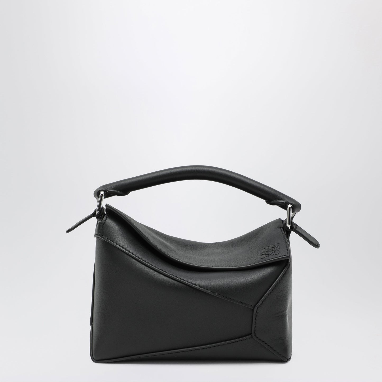 Loewe Mini Puzzle Edge Bag In Black Leather Women LOEWE
