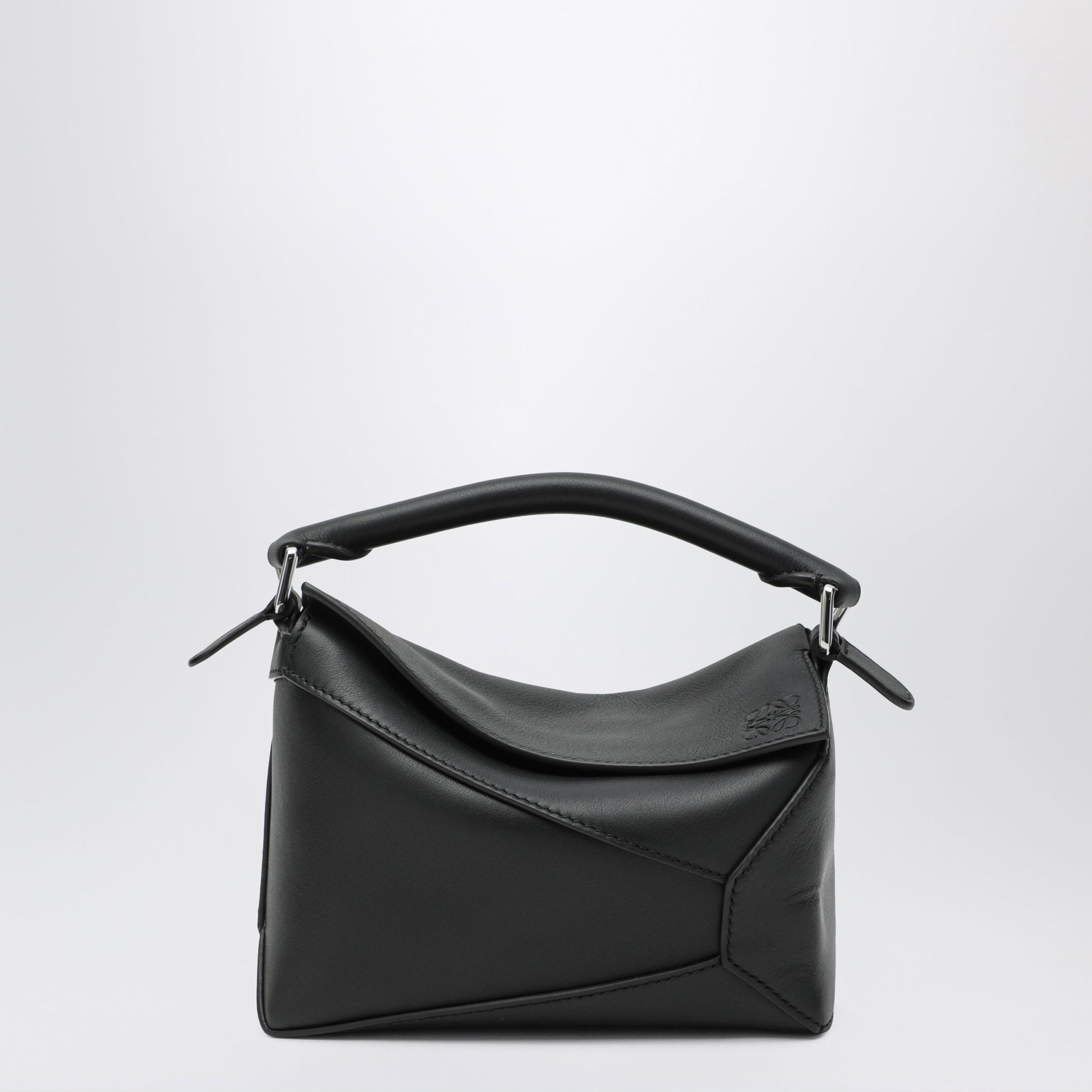 Loewe Mini Puzzle Edge Bag In Black Leather Women LOEWE
