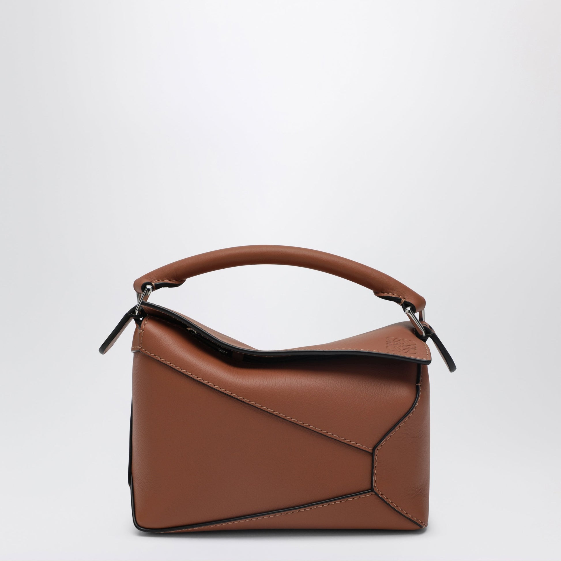 Loewe Puzzle Edge Mini Bag Brown In Grained Leather Women LOEWE