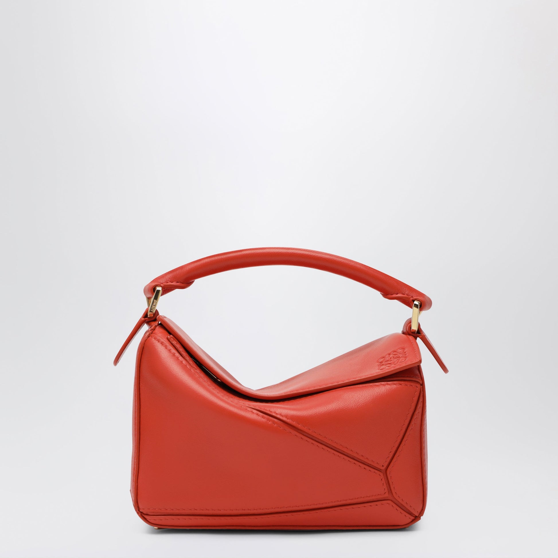 Loewe Puzzle Featherlight Medium Bag In Orange Nappa Leather Women LOEWE