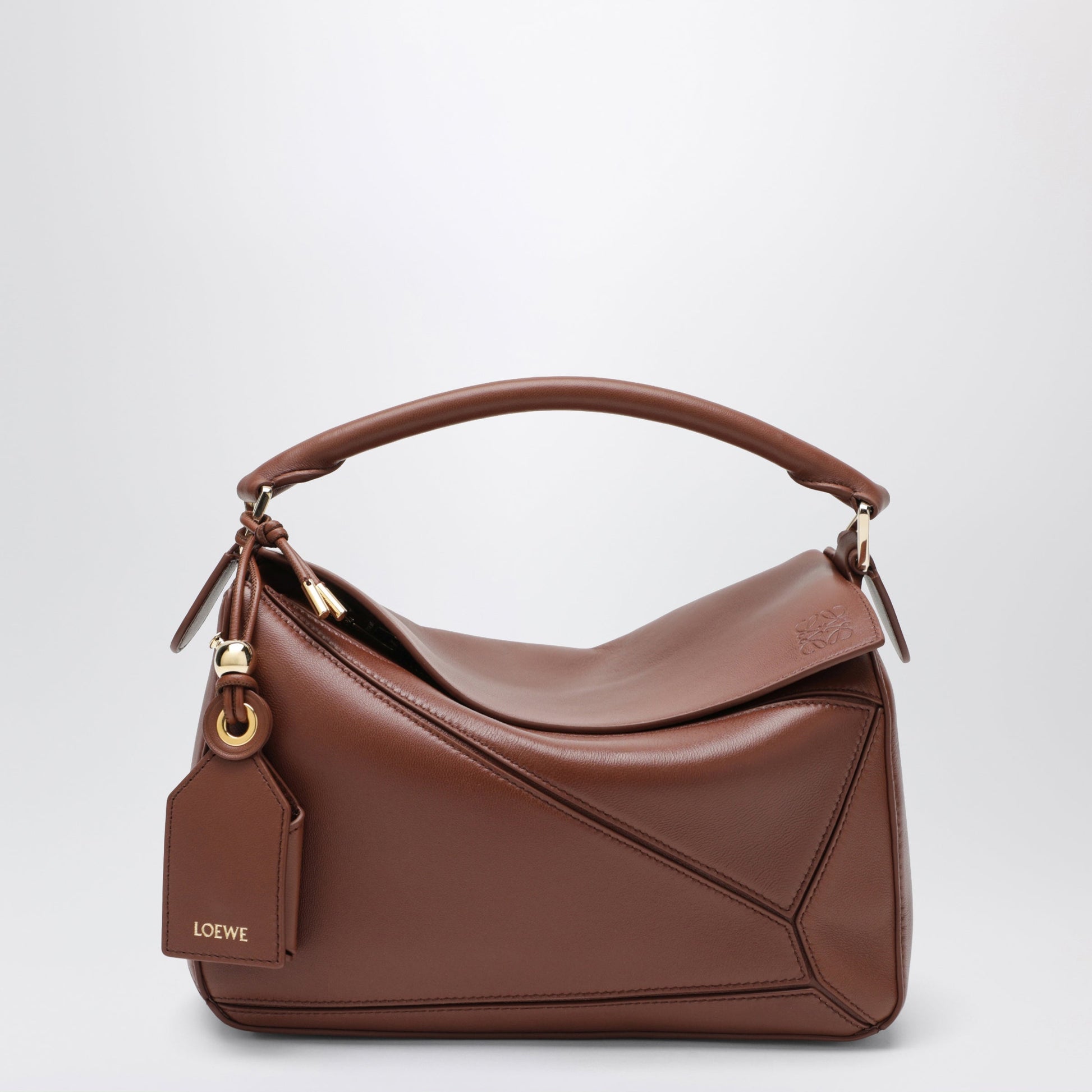 Loewe Small Puzzle Featherlight Bag In Gold Nappa Leather Women LOEWE