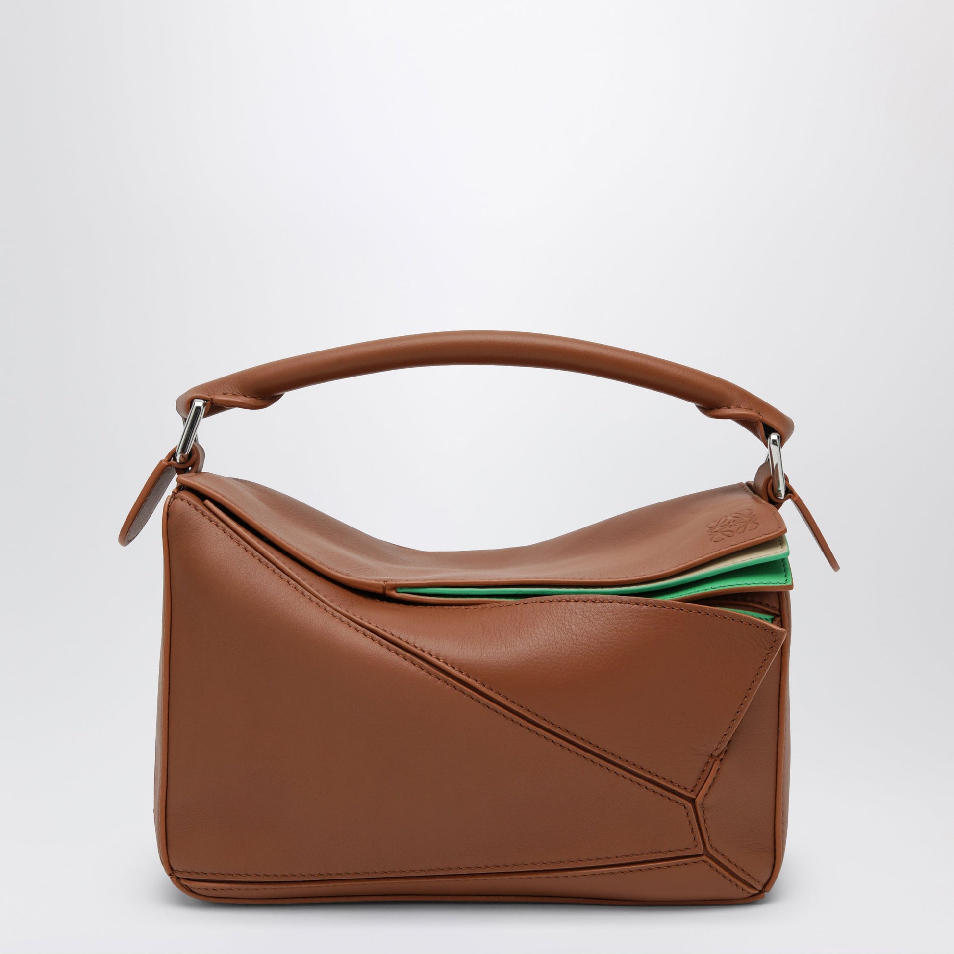 Loewe Small Puzzle Layered Bag In Multicolor Squirrel Leather Women LOEWE
