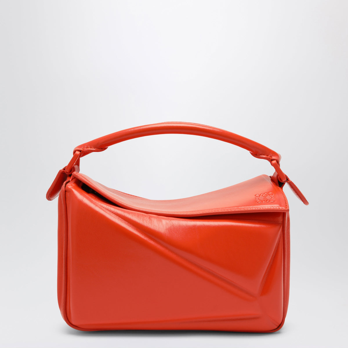 Loewe Puzzle Blown Small Orange Leather Bag Women LOEWE