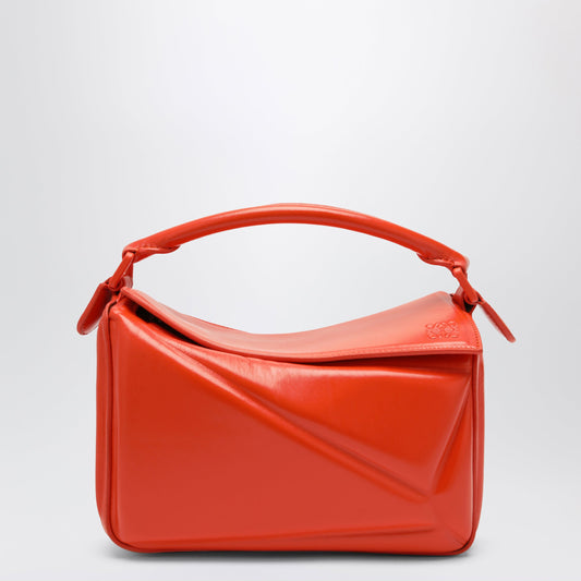 Loewe Puzzle Blown Small Orange Leather Bag Women LOEWE