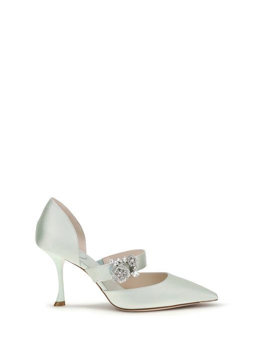 Roger Vivier Women Efflorescence Dorsay Satin Pumps ROGER VIVIER