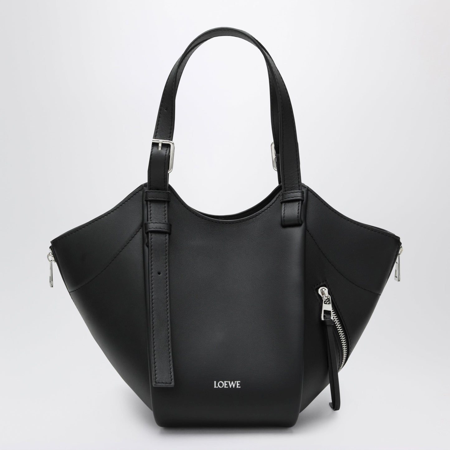 Loewe Black Leather Hammock Flip Bag Women LOEWE