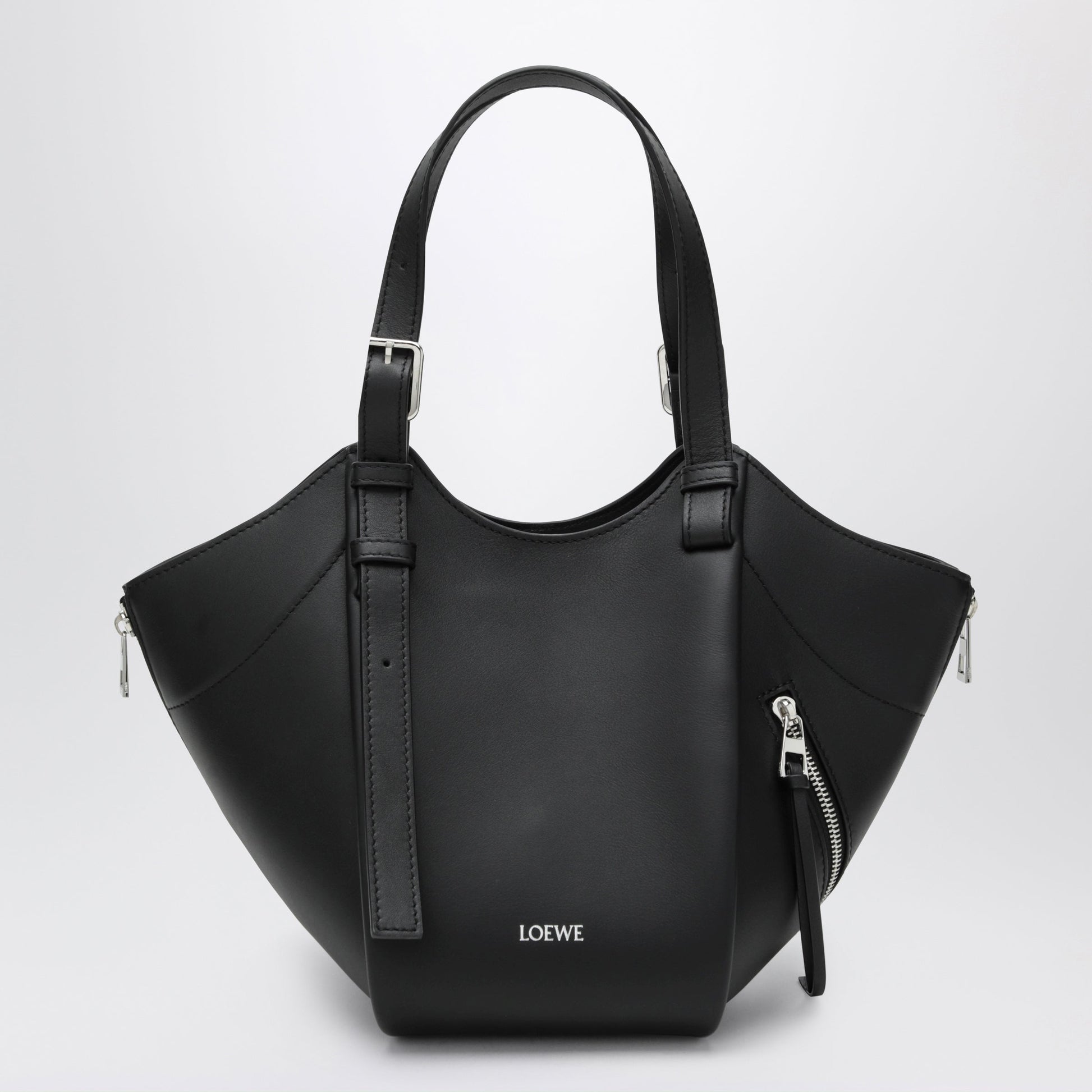 Loewe Black Leather Hammock Flip Bag Women LOEWE