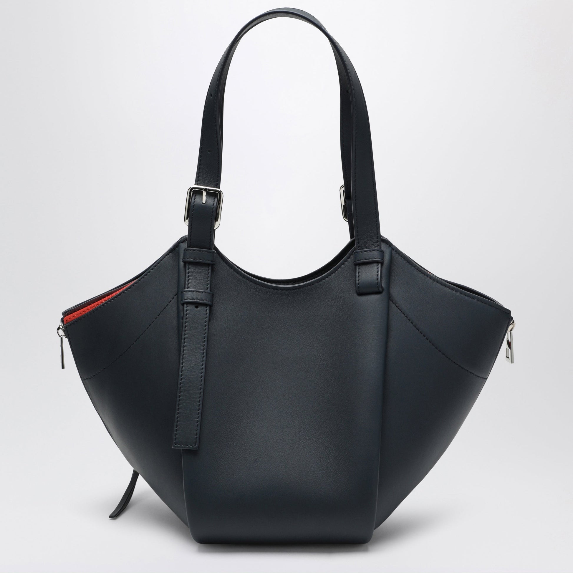 Loewe Dark Blue Layered Hammock Flip Leather Bag Women LOEWE