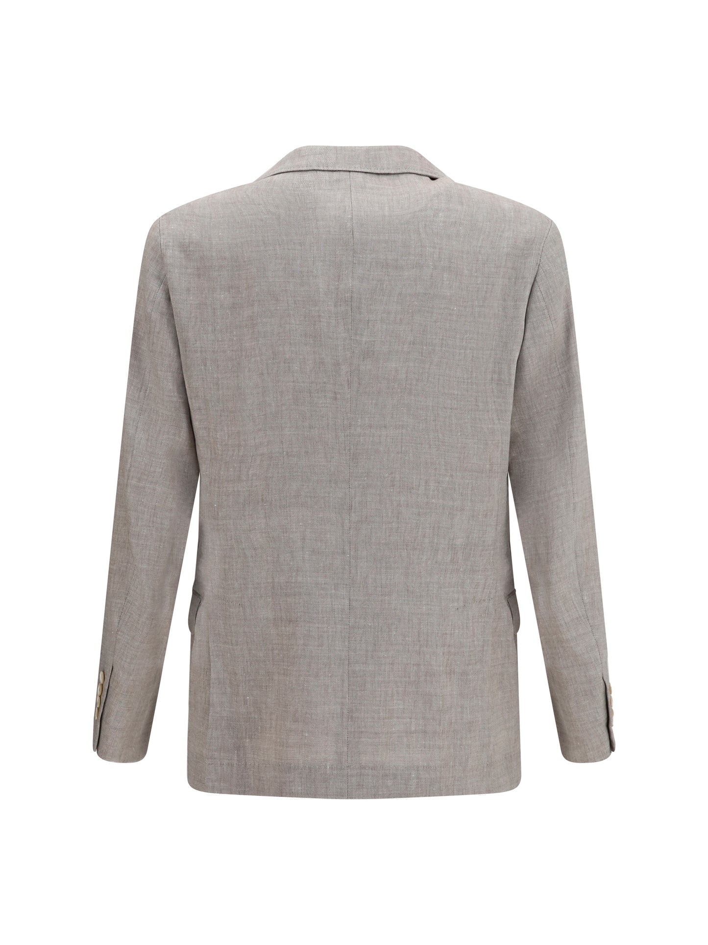 Brunello Cucinelli Men Deconstructed Linen And Wool Chevron Jacket BRUNELLO CUCINELLI