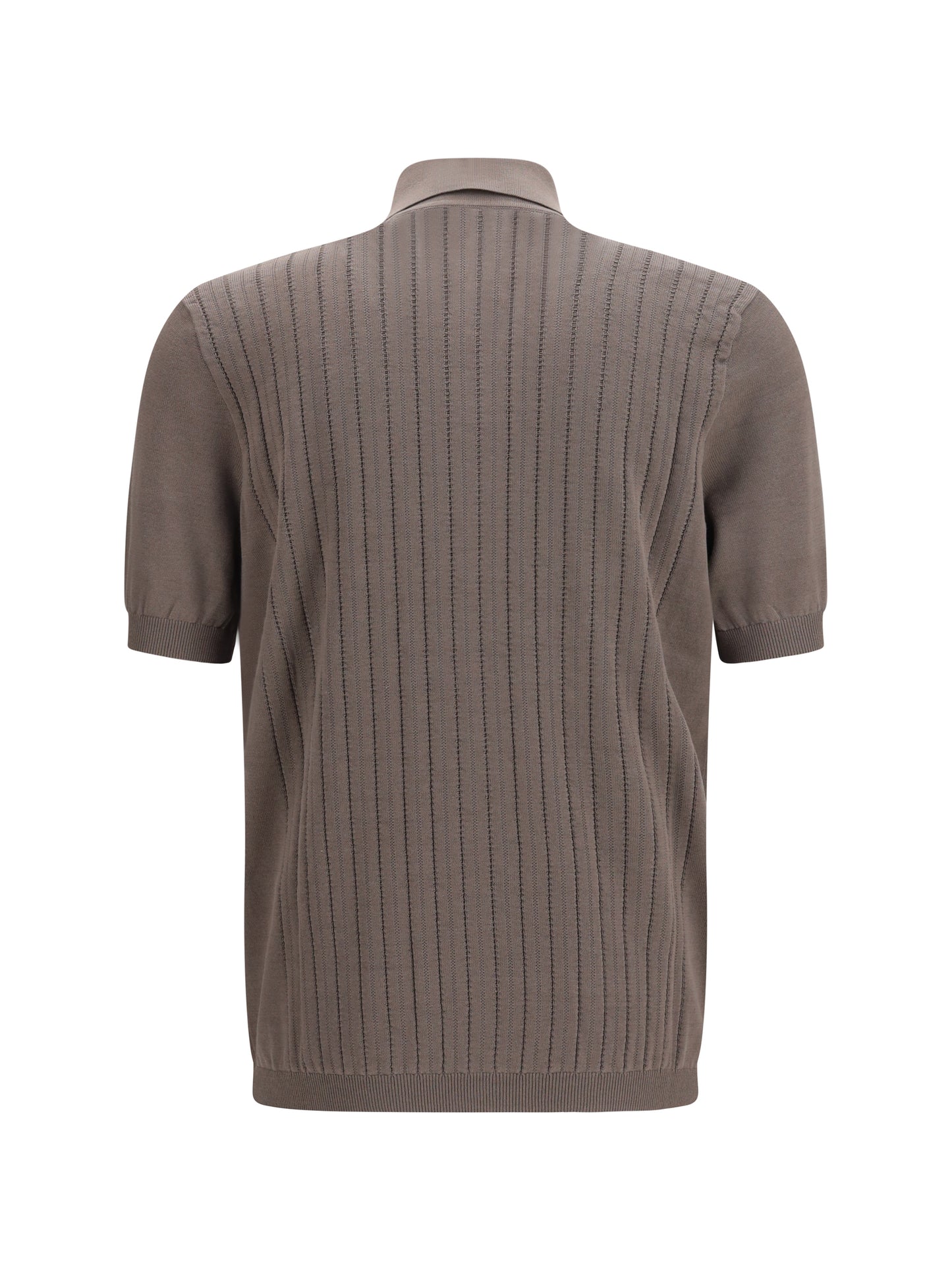 Brunello Cucinelli Men Cotton Ribbed Knit Shirt BRUNELLO CUCINELLI