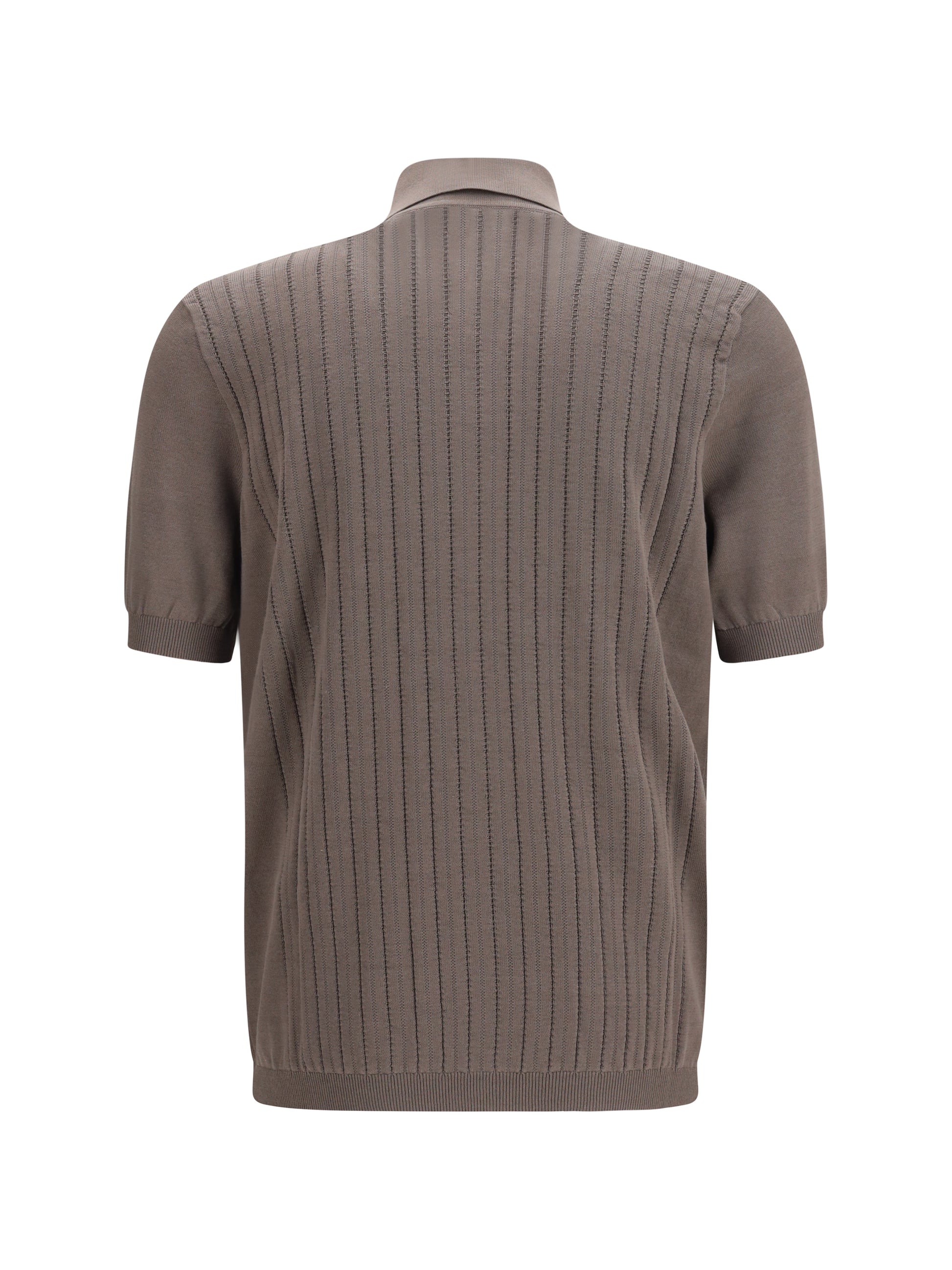 Brunello Cucinelli Men Cotton Ribbed Knit Shirt BRUNELLO CUCINELLI