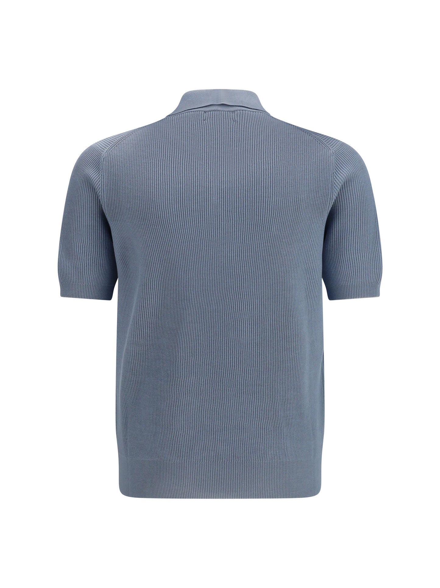 Brunello Cucinelli Men Cotton Ribbed Polo BRUNELLO CUCINELLI