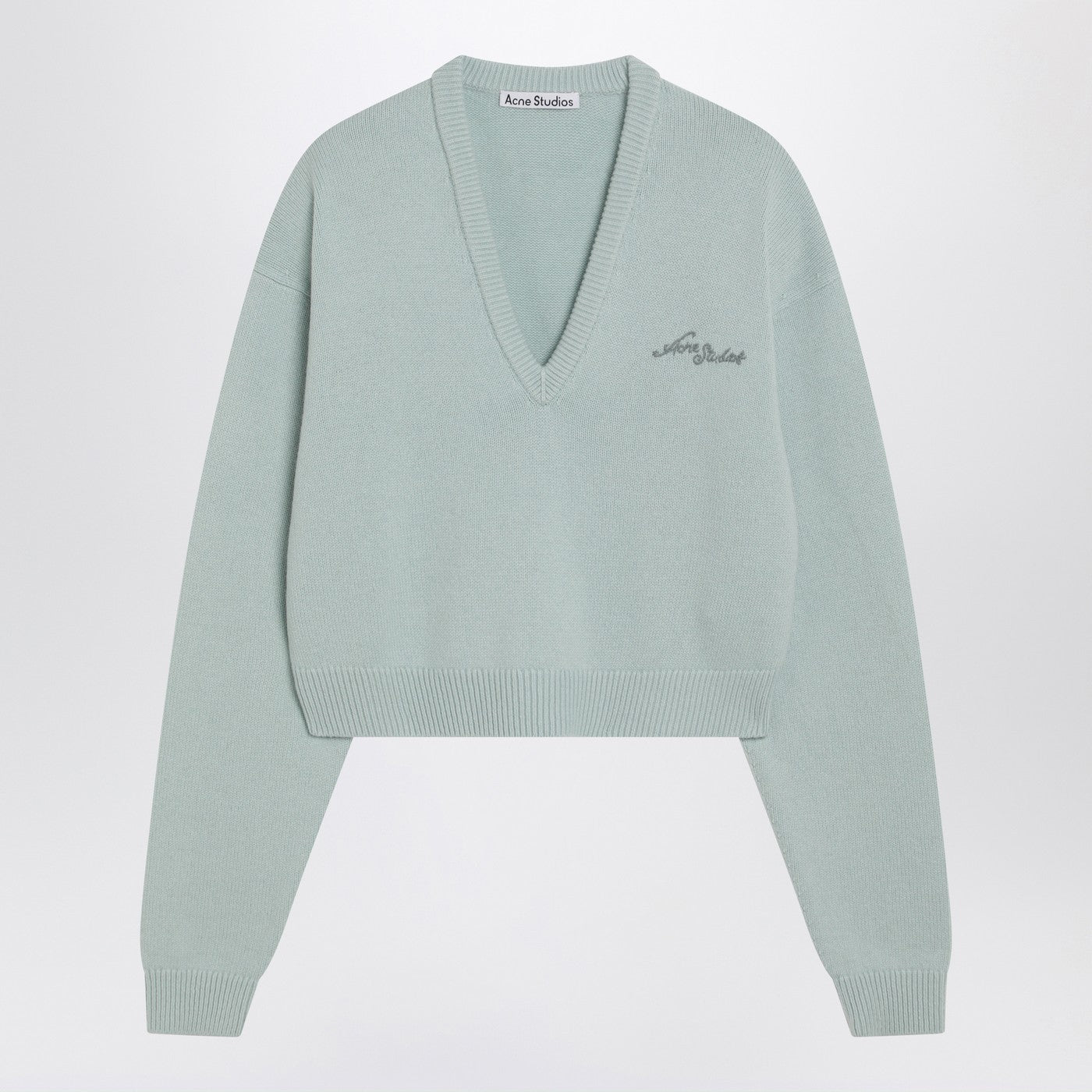 Acne Studios Faded Mint Wool V-Neck Sweater Women ACNE STUDIOS