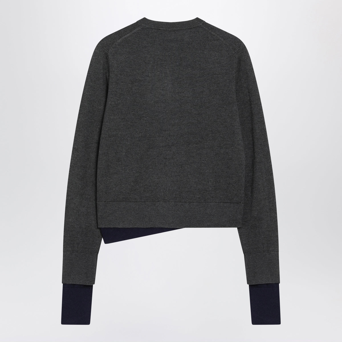 Acne Studios Dark Grey Double-Layered Cardigan With Argyle Pattern Women ACNE STUDIOS