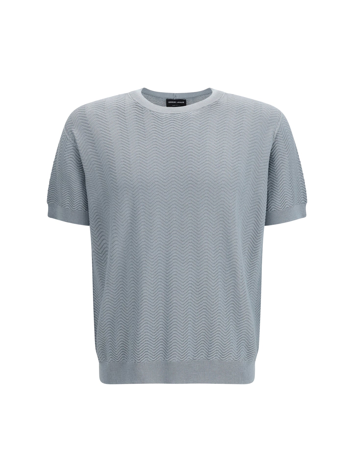 Giorgio Armani Men Short-Sleeved Cotton And Silk Sweater GIORGIO ARMANI