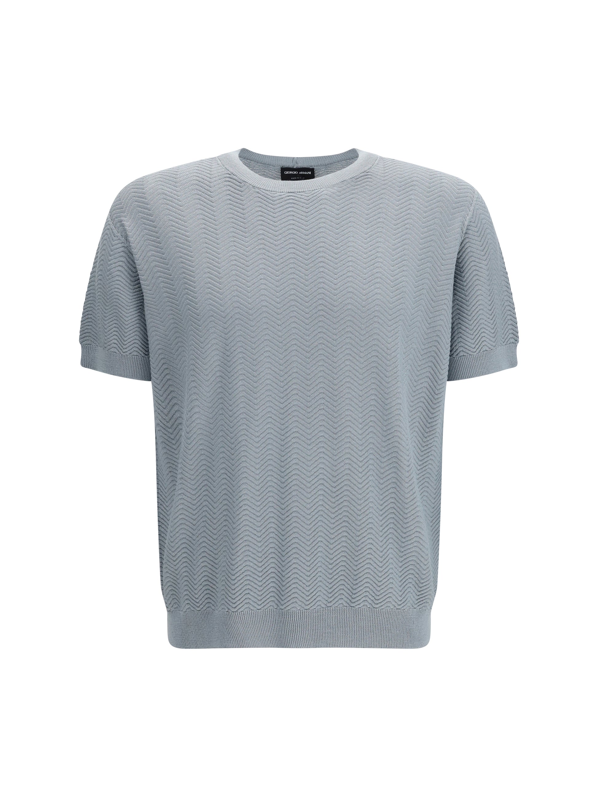 Giorgio Armani Men Short-Sleeved Cotton And Silk Sweater GIORGIO ARMANI