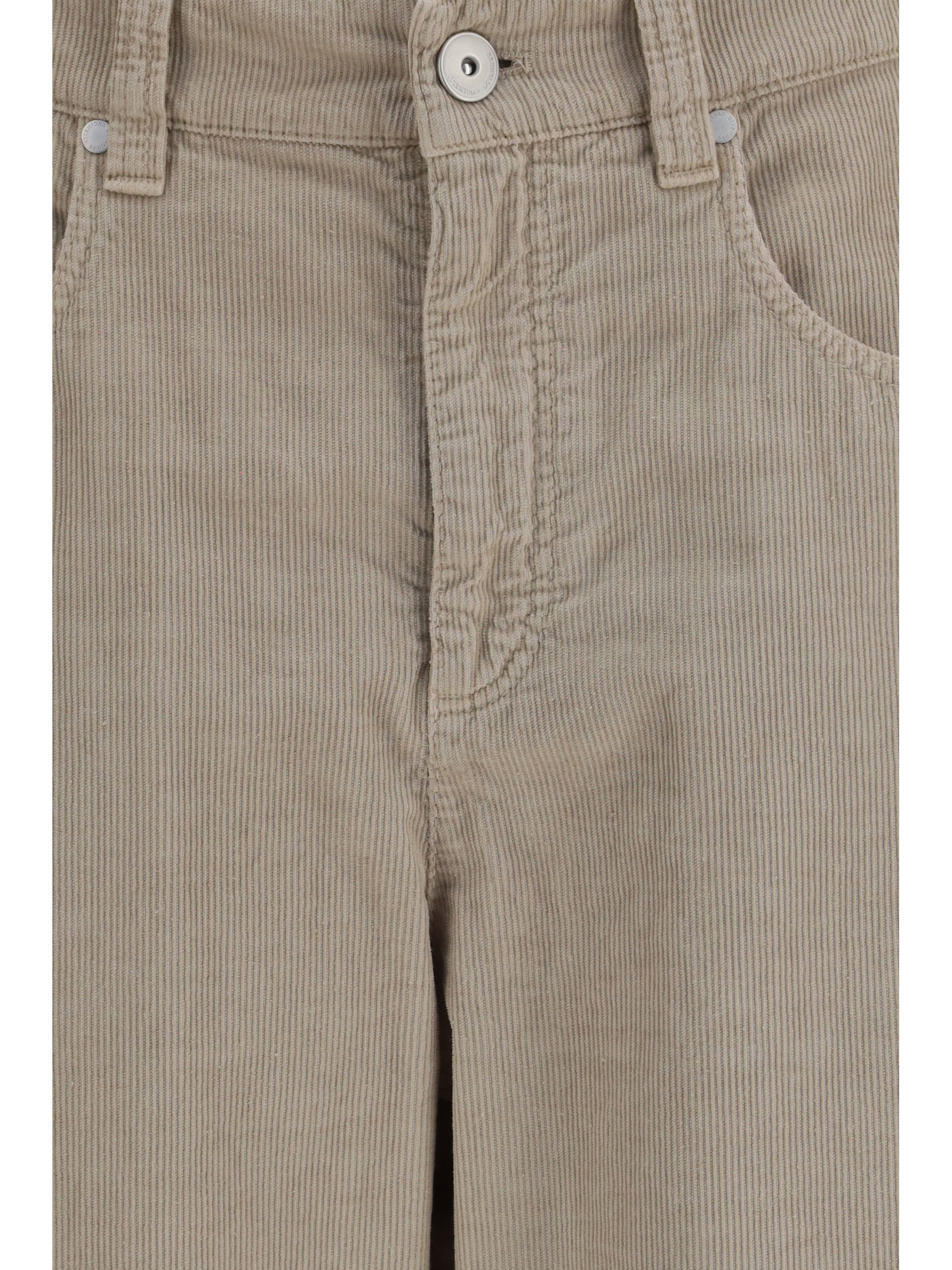 Brunello Cucinelli Women Straight-Leg Cotton And Linen Pants BRUNELLO CUCINELLI