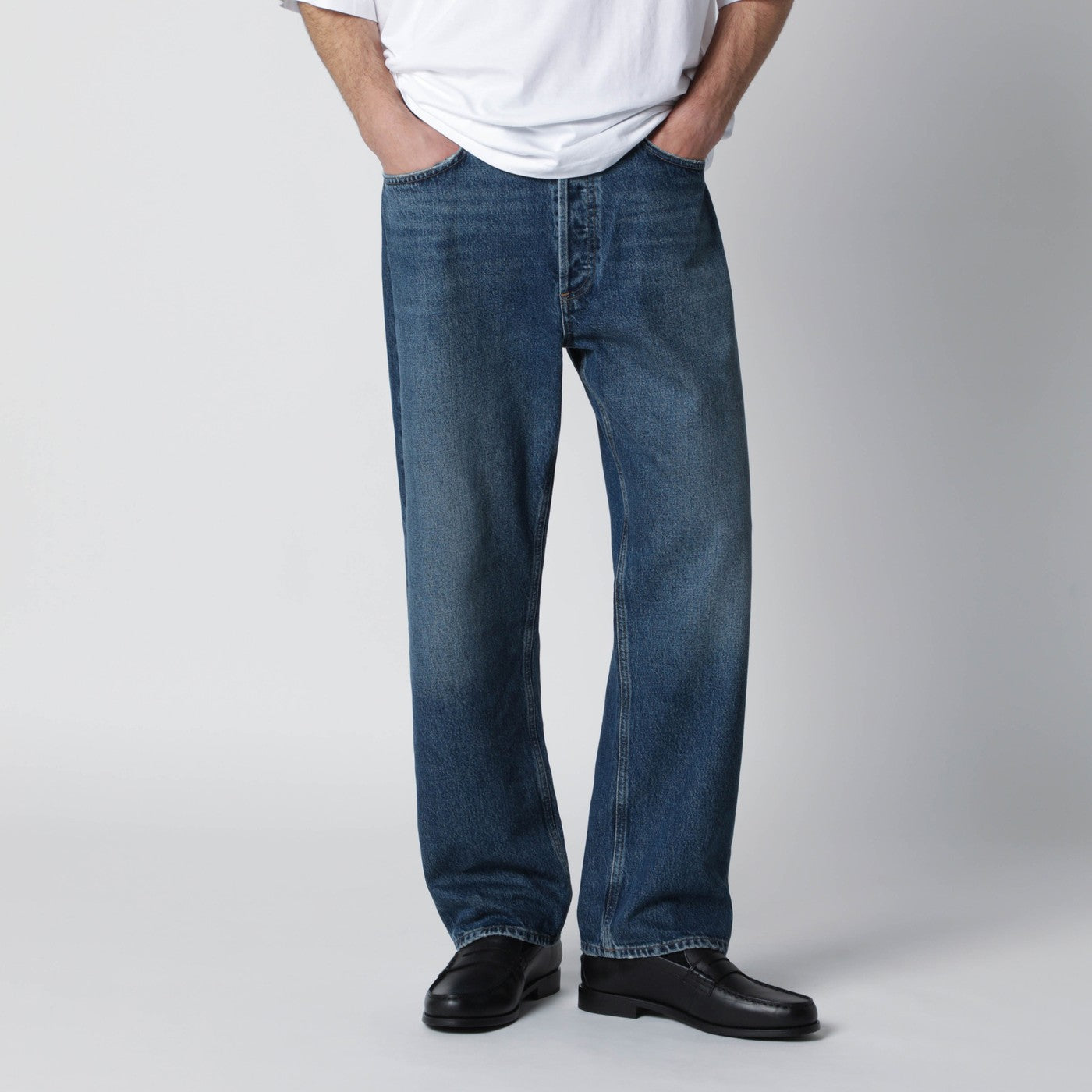 Agolde Blue Publish Jeans In Regenerated Denim Men AGOLDE