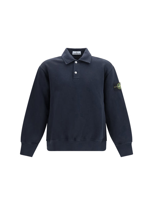 Stone Island Men Logo Cotton Sweatshirt STONE ISLAND