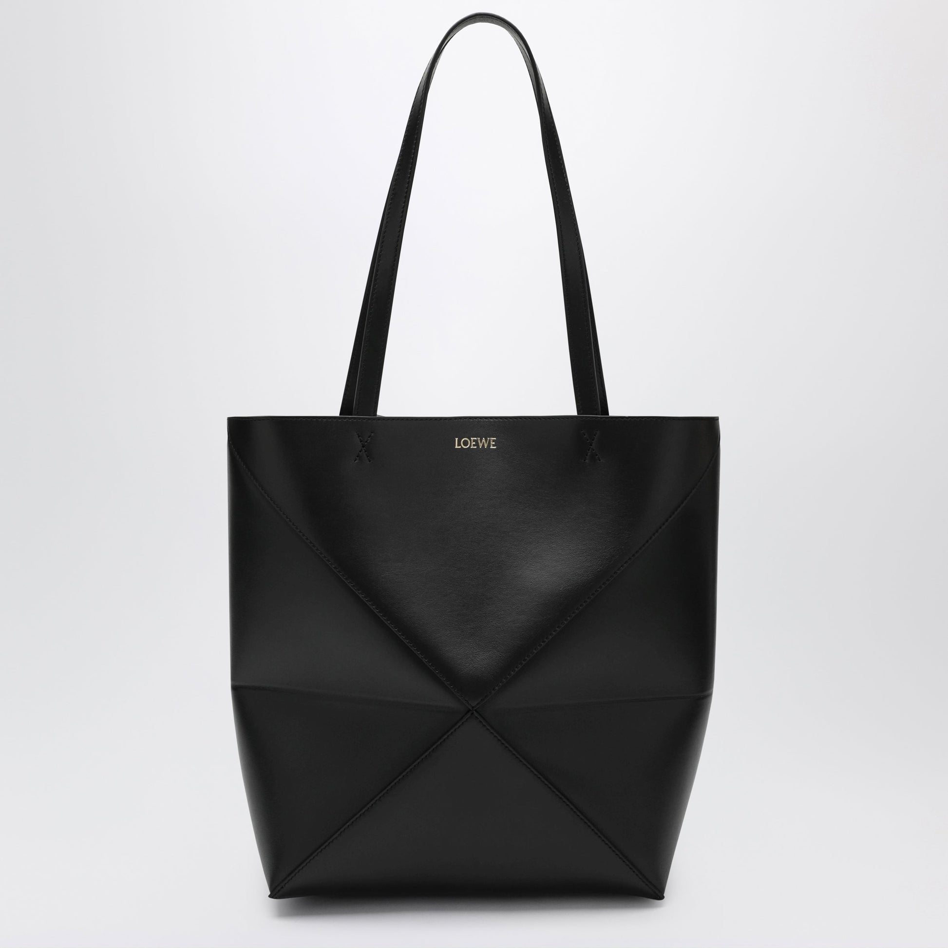 Loewe Medium Puzzle Fold Tote Bag In Black Women LOEWE