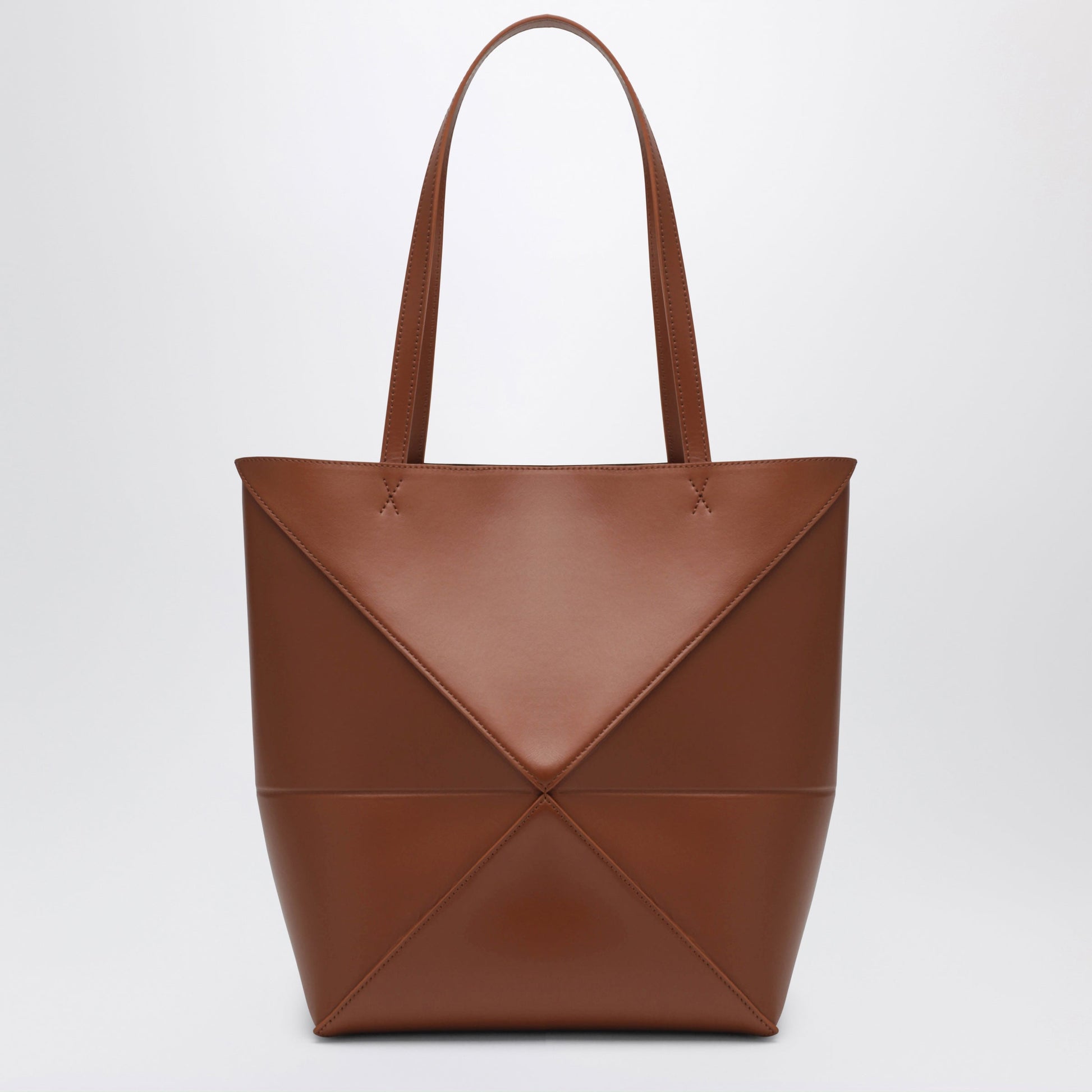 Loewe Medium Puzzle Fold Tote Bag In Light Brown Leather Women LOEWE