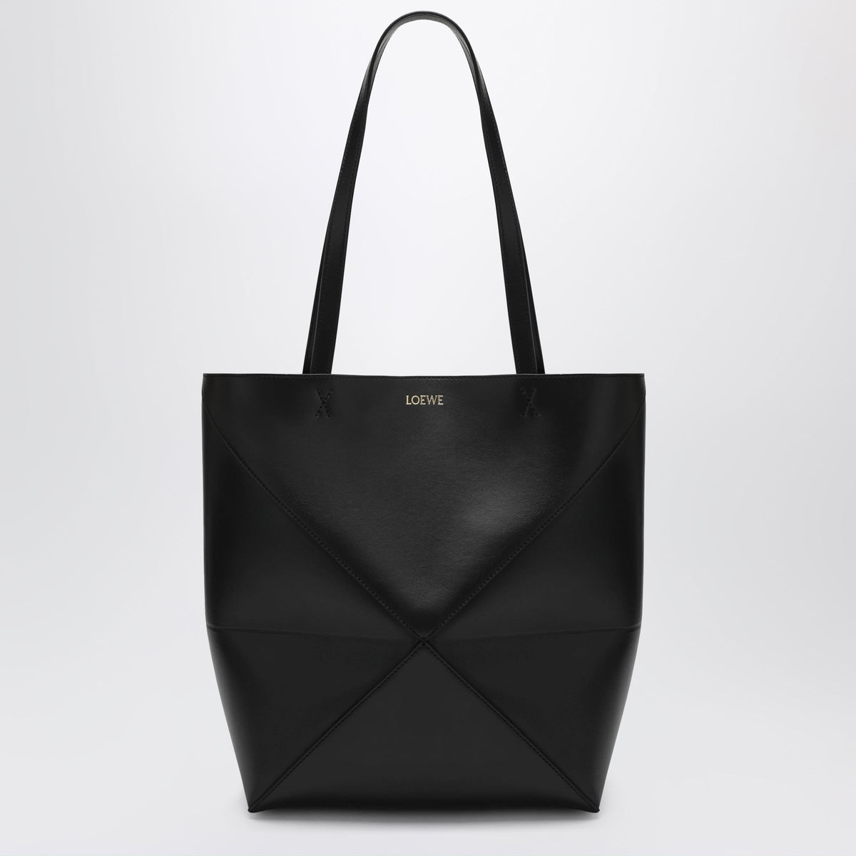 Loewe Medium Black Puzzle Fold Tote Bag Women LOEWE