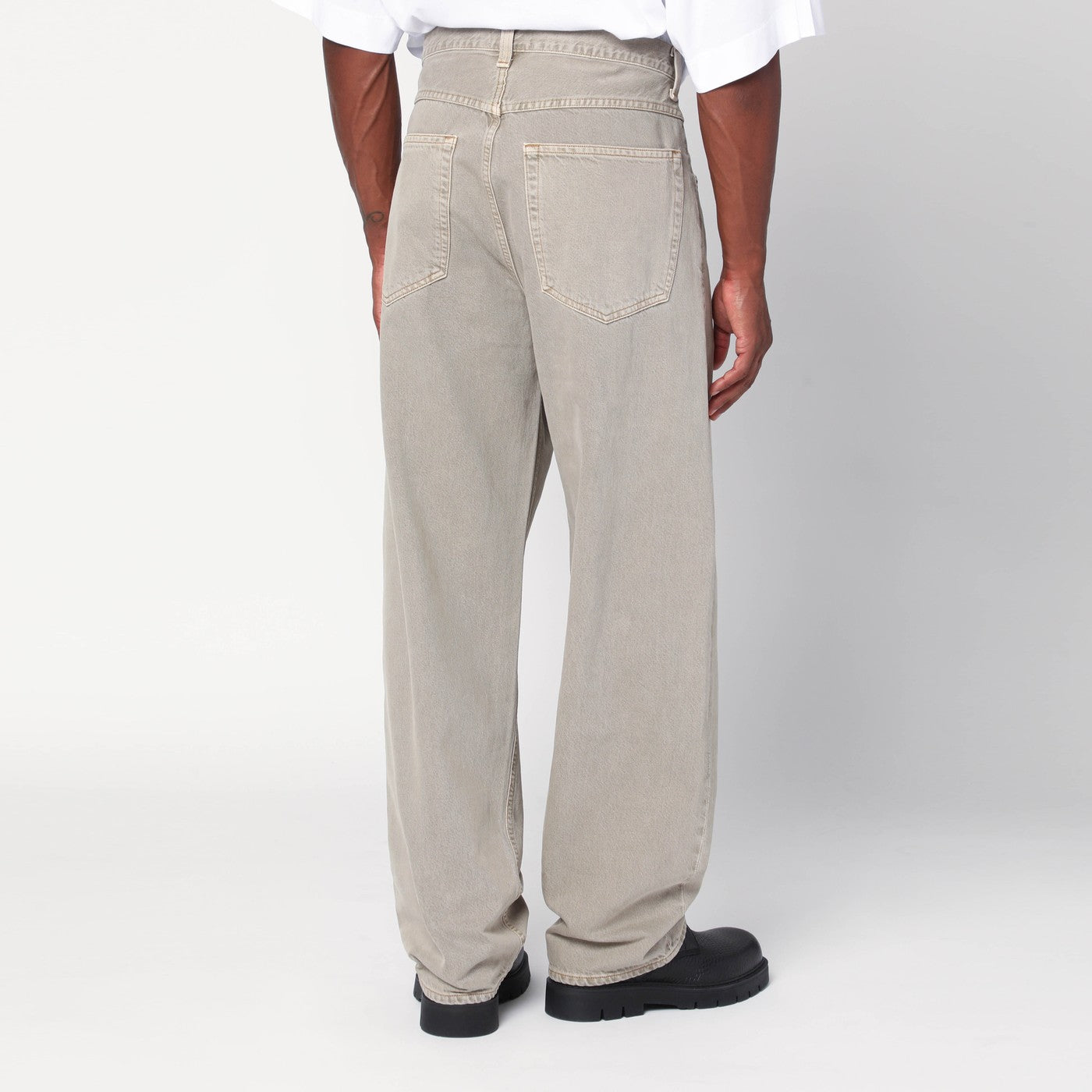 Agolde Beige Jeans In Regenerated Denim Men AGOLDE