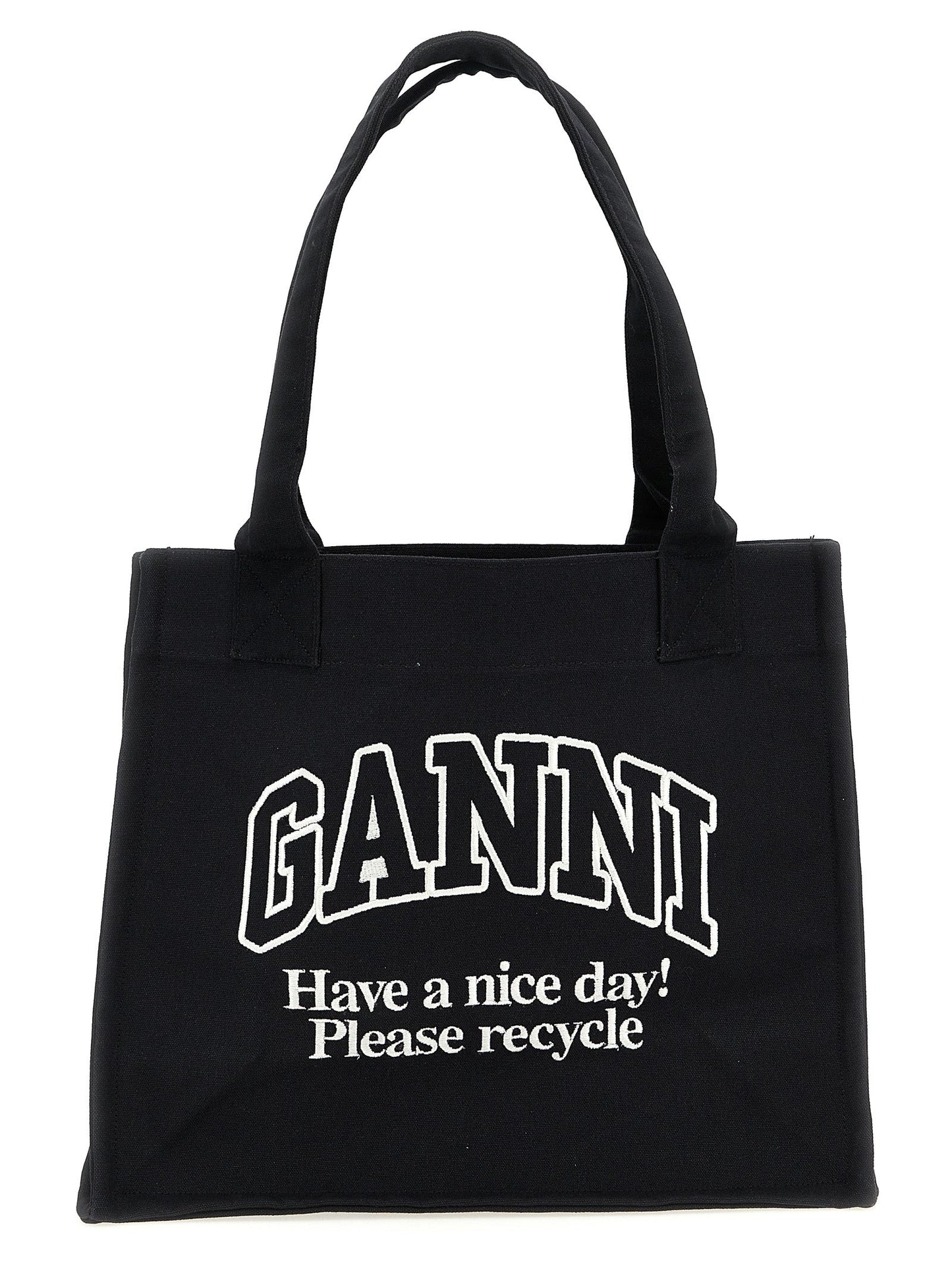 Ganni Women 'Large Easy Shopper Contrasted Logo' Shopping Bag GANNI