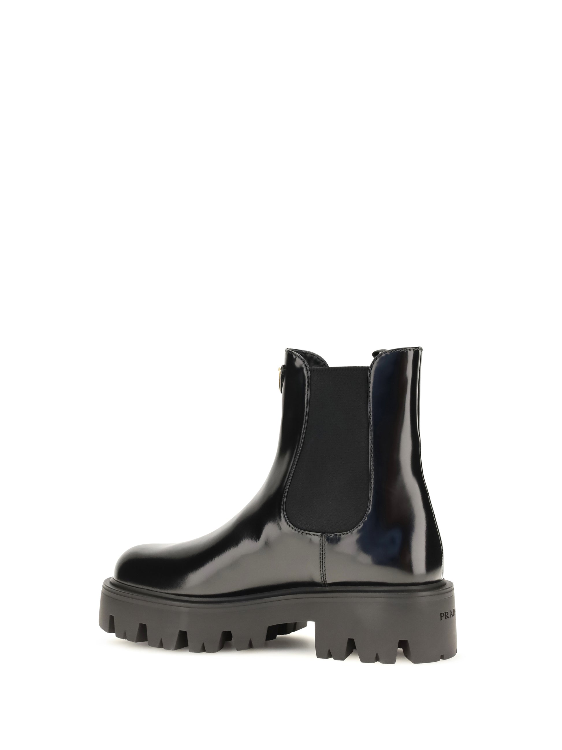 Prada Women Brushed Leather Ankle Boots PRADA