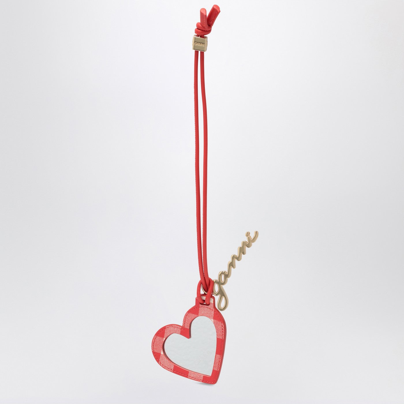Ganni Heart-Shaped Mirror Bou Red Women GANNI