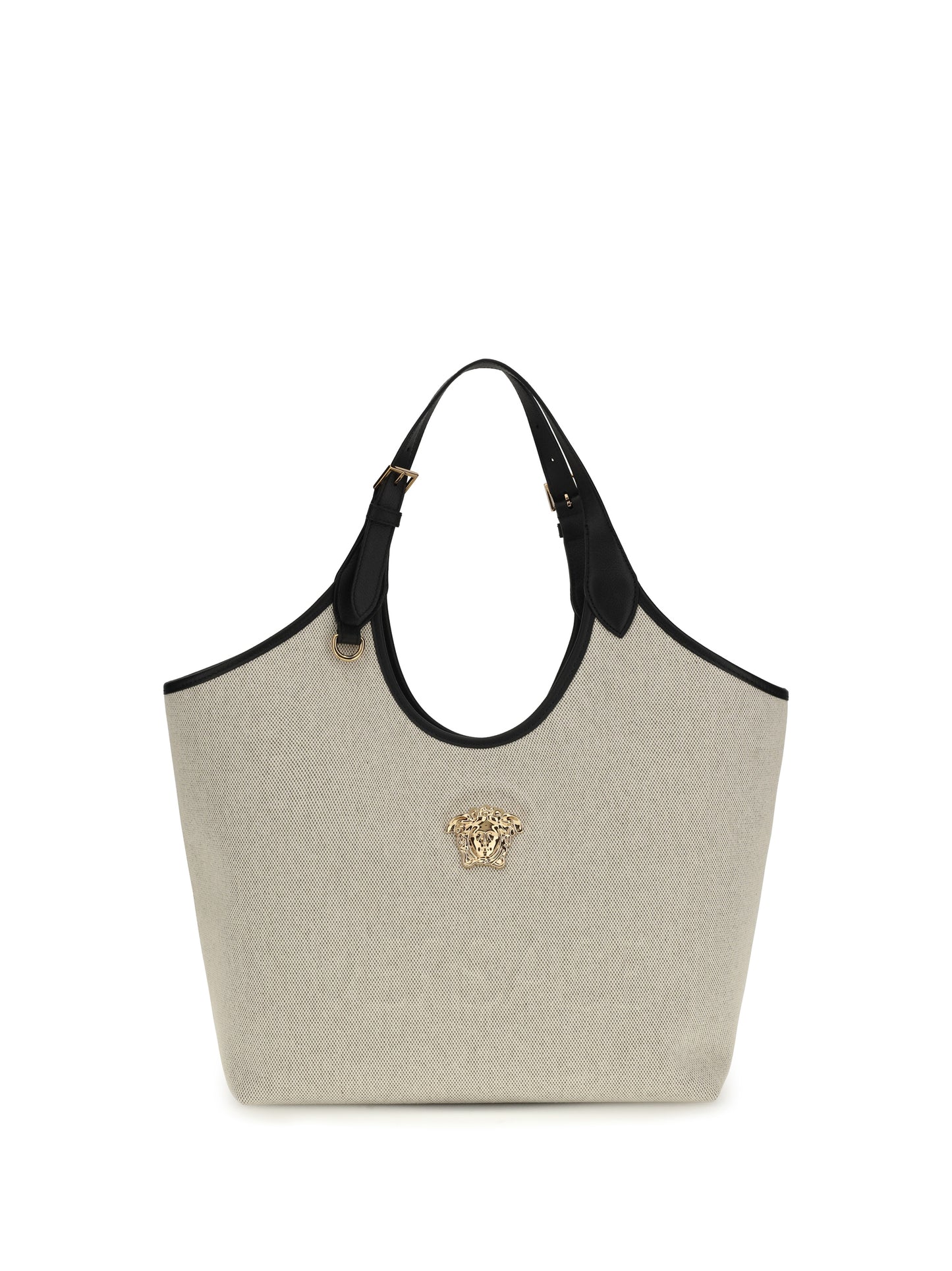 Versace Women Tote Fabric Calf Leather