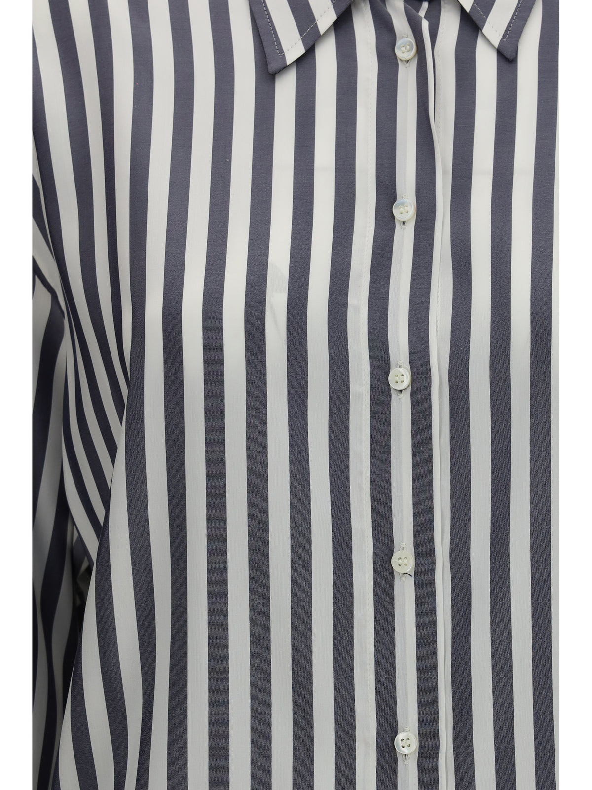 Brunello Cucinelli Women Silk Poplin Striped Shirt BRUNELLO CUCINELLI