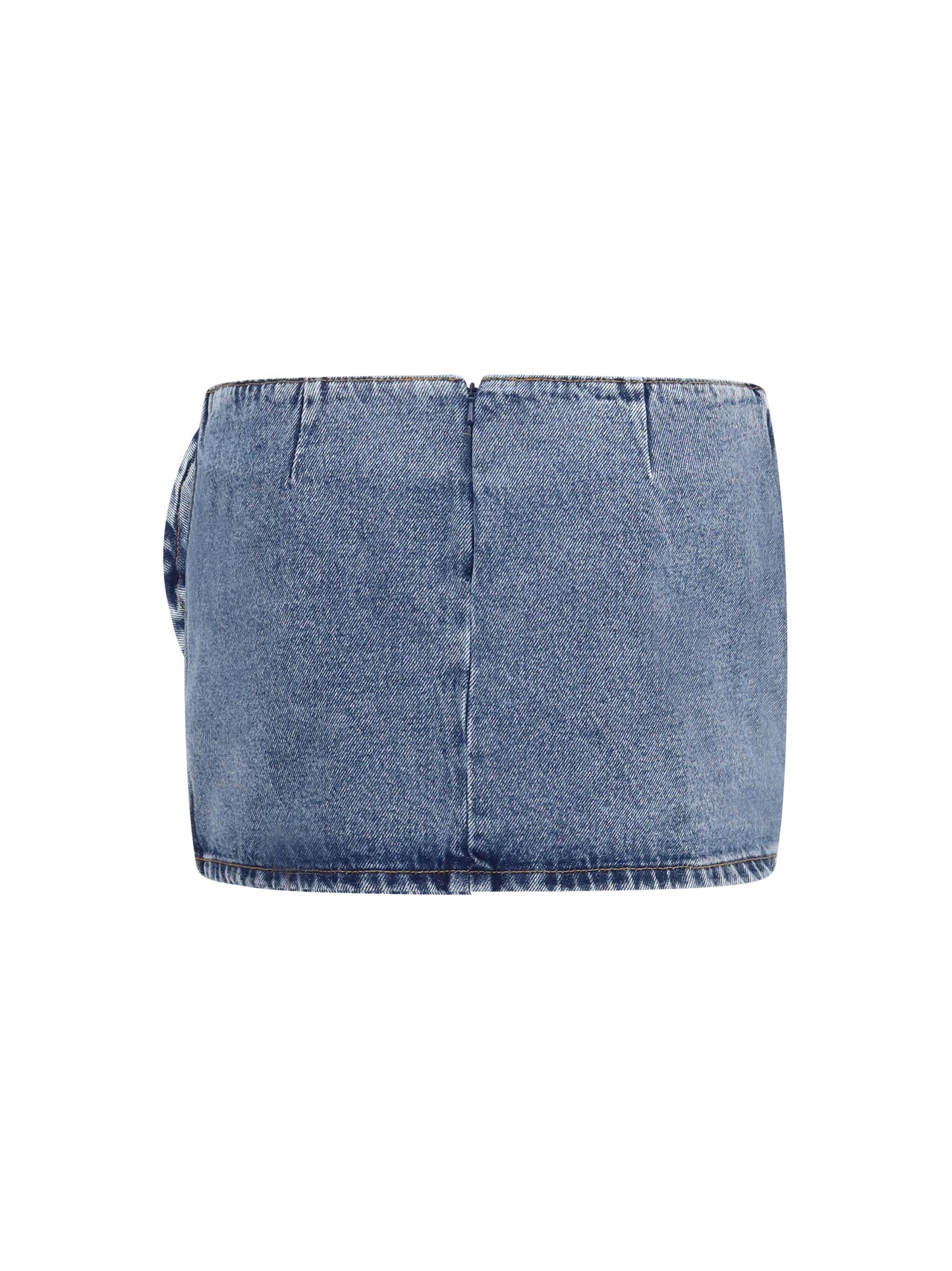 Magda Butrym Women Twisted Floral Denim Mini Skirt