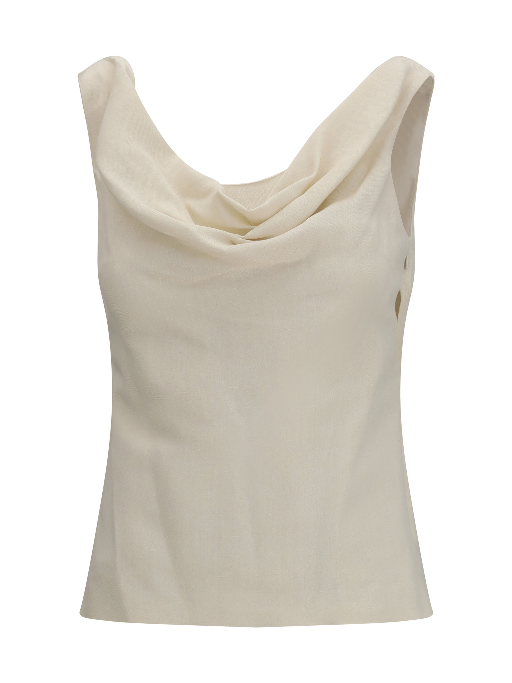 Brunello Cucinelli Women Viscose And Linen Twill Top BRUNELLO CUCINELLI