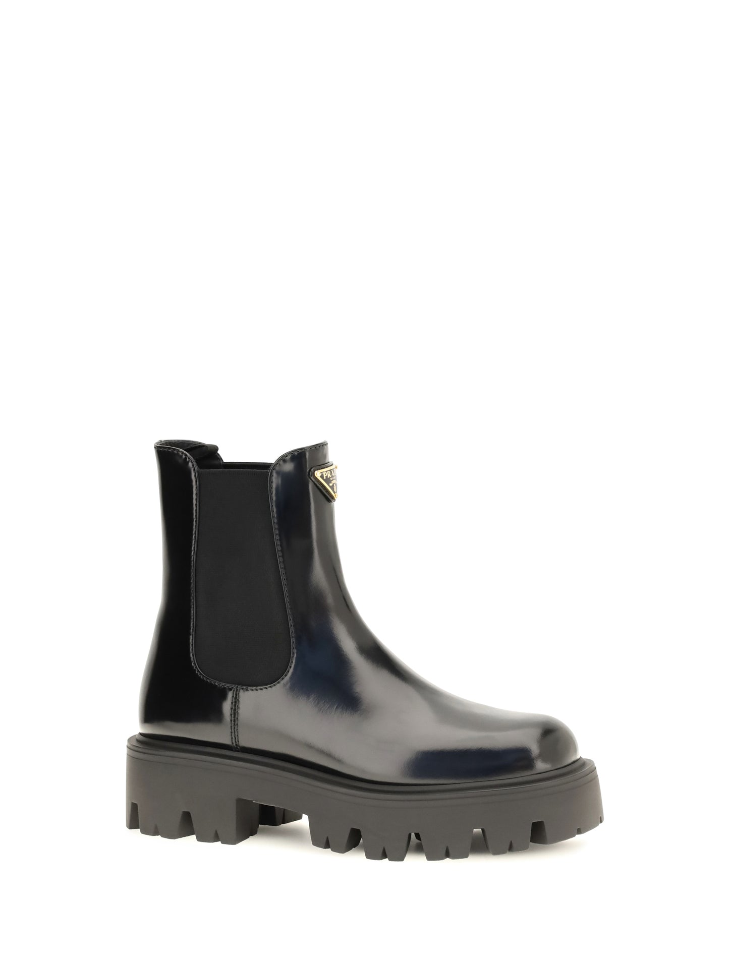 Prada Women Brushed Leather Ankle Boots PRADA