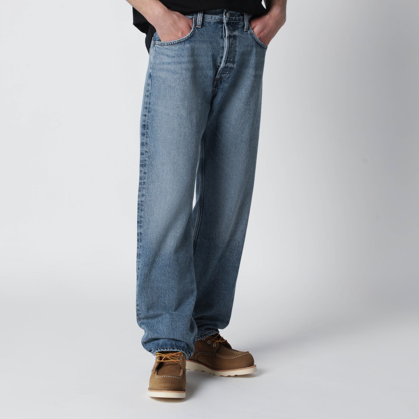 Agolde Blue Friction Jeans In Regenerated Denim Men AGOLDE