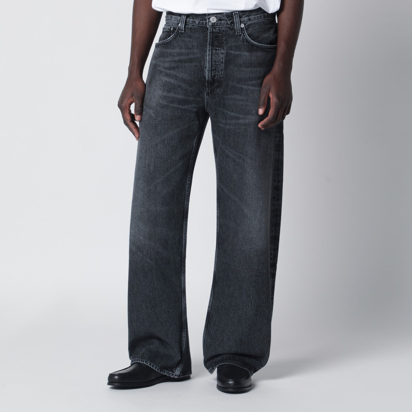 Agolde Dark Washed Black Afton Jeans Men AGOLDE