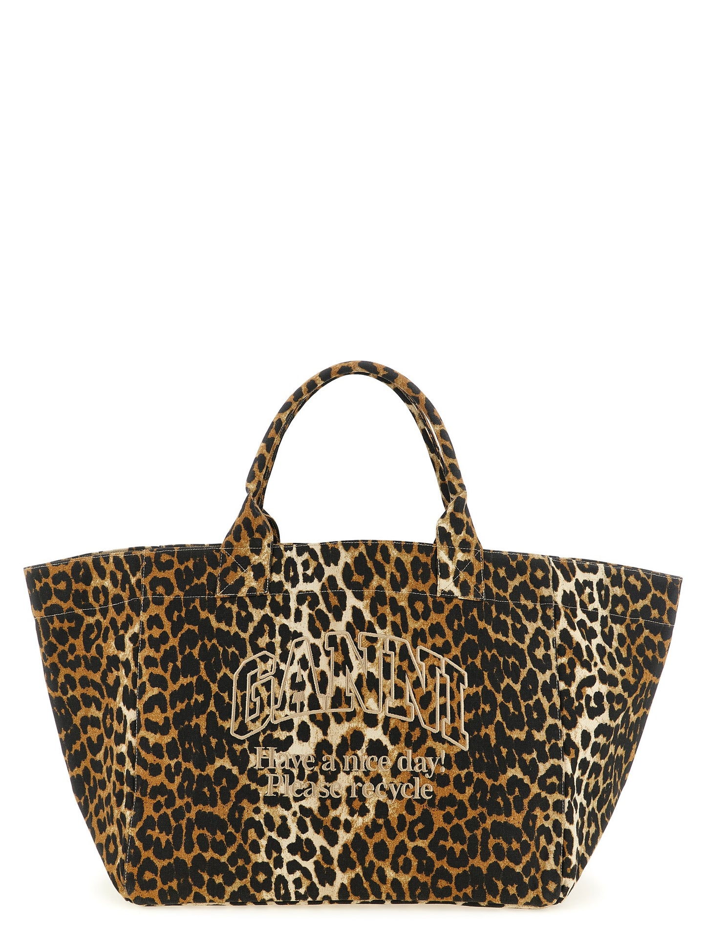 Ganni Women 'Leopard Xxl' Shopping Bag GANNI
