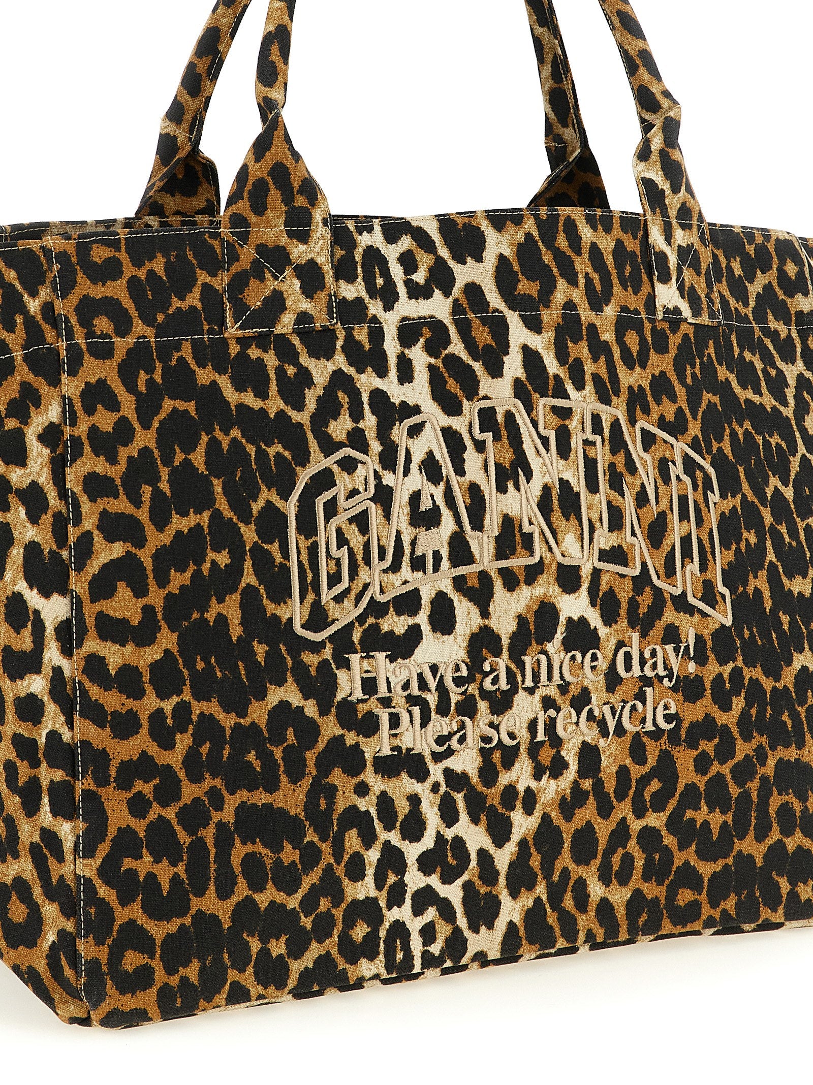 Ganni Women 'Leopard Xxl' Shopping Bag GANNI