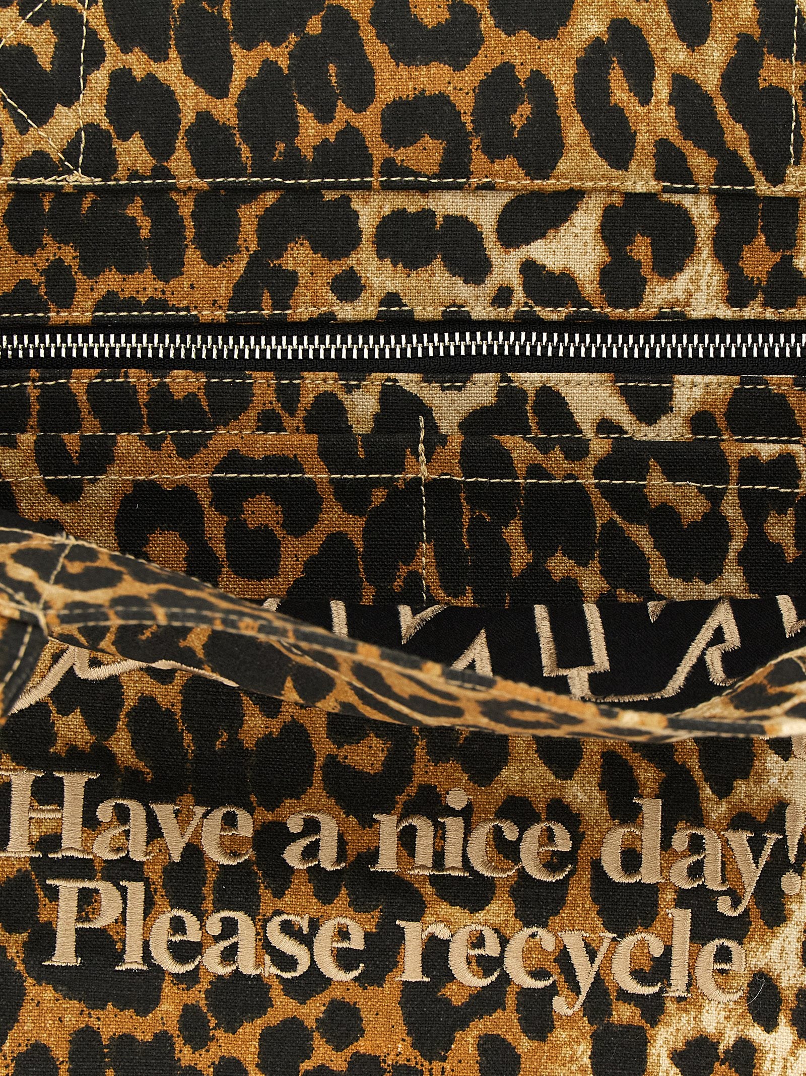 Ganni Women 'Leopard' Large Shopping Bag GANNI