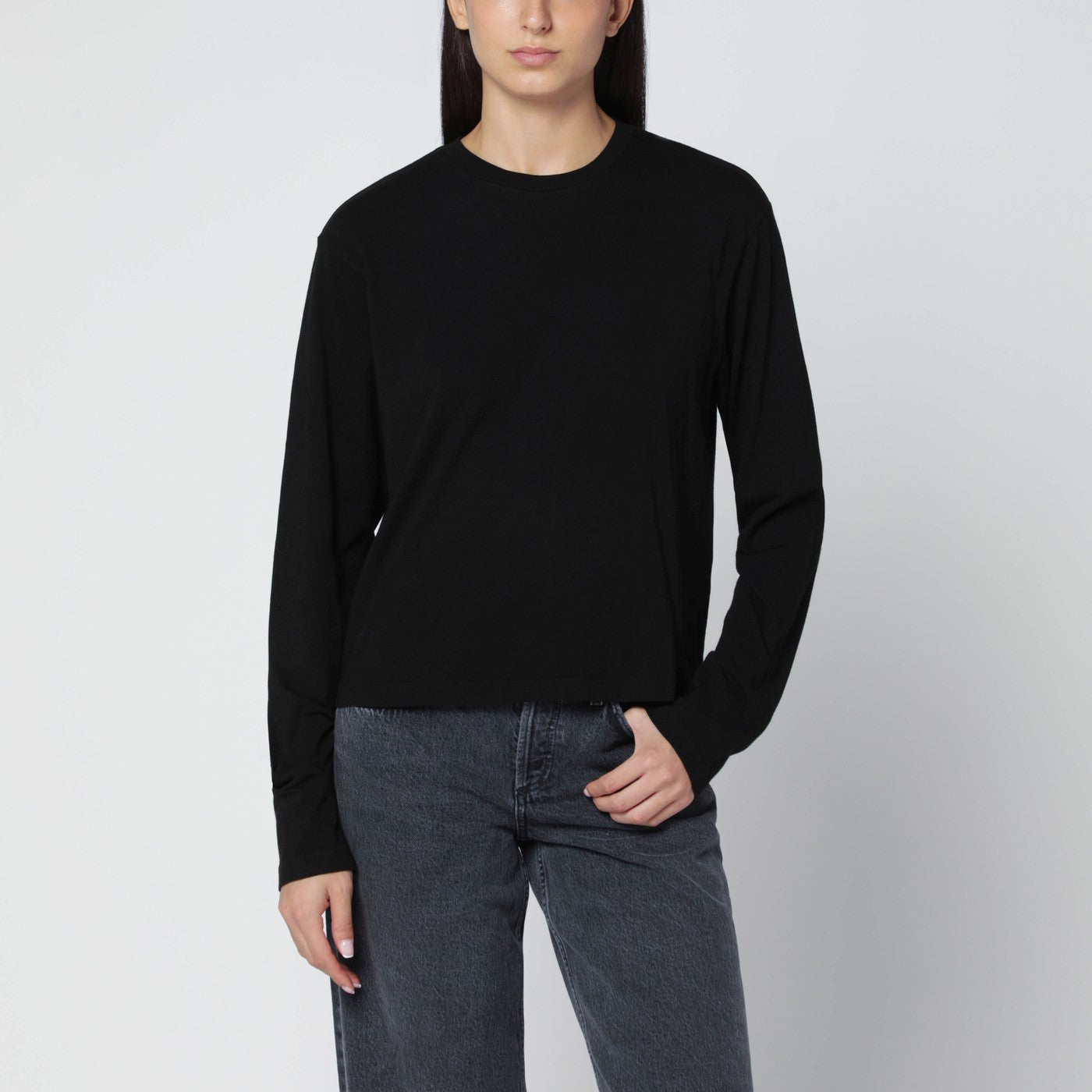 Agolde Black Organic Cotton Top Women AGOLDE