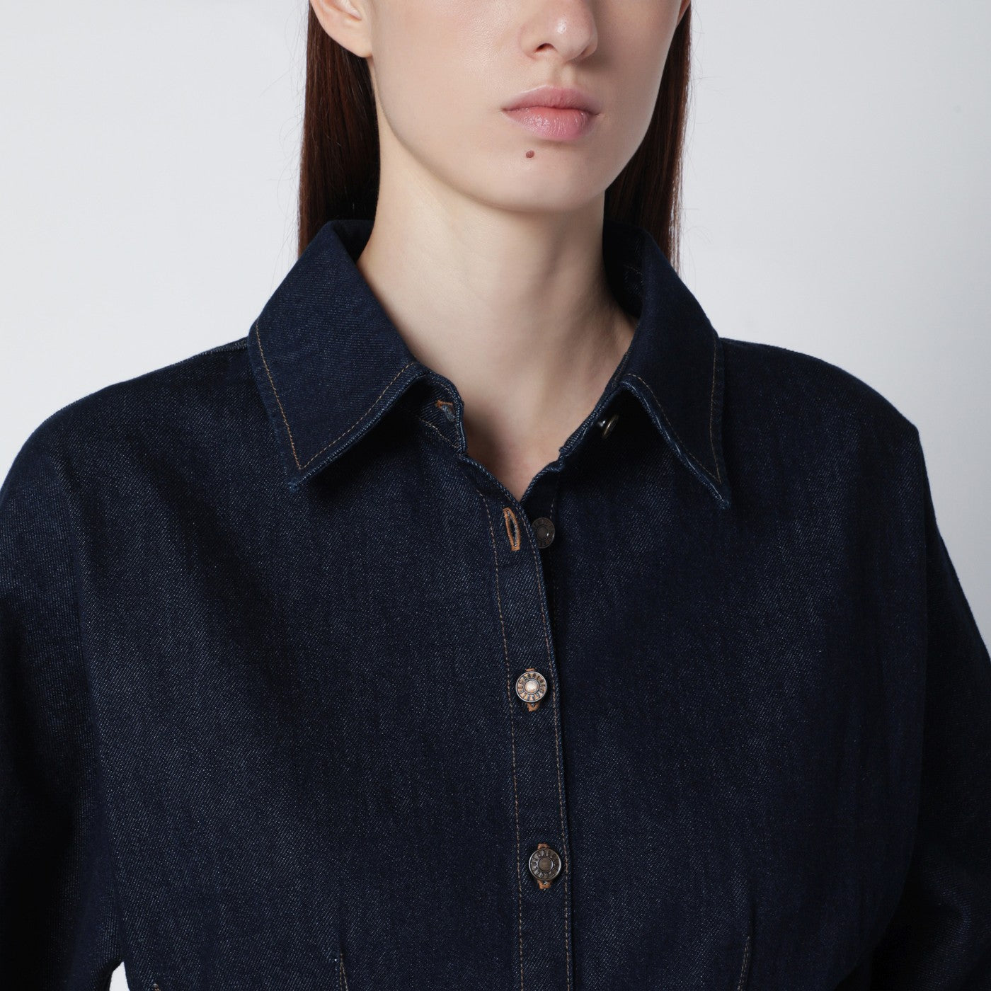 Agolde Dark Indigo Denim Shirt Women AGOLDE