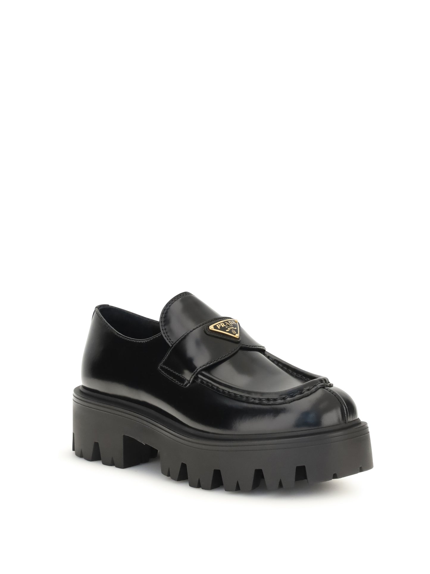 Prada Women Brushed Leather Loafers PRADA