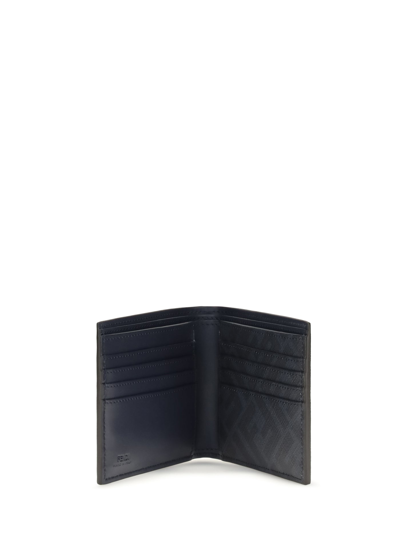 Fendi Men Ff Leather And Canvas Bifold Wallet FENDI