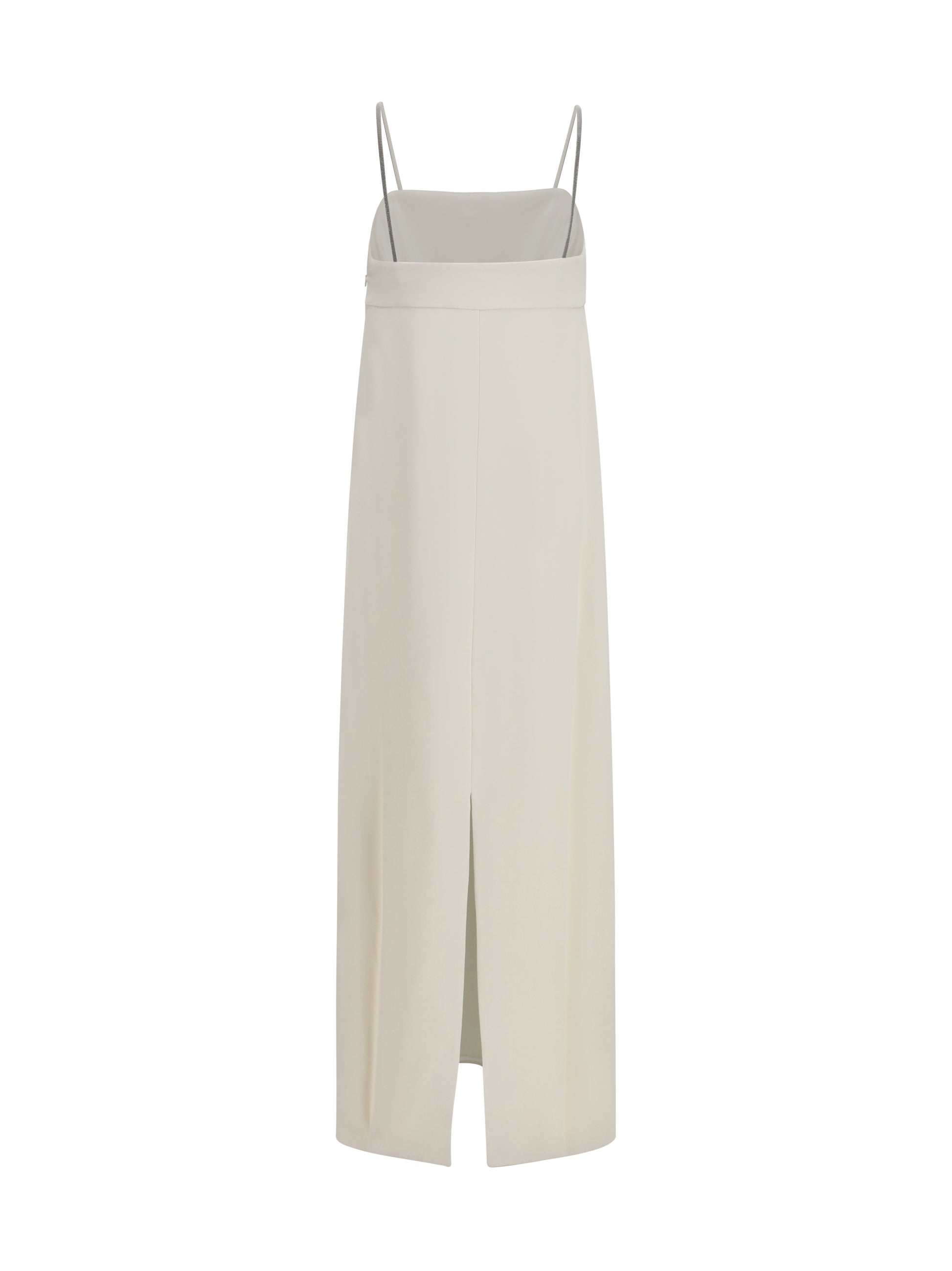 Brunello Cucinelli Women Long Silk Dress With Monili Chain BRUNELLO CUCINELLI