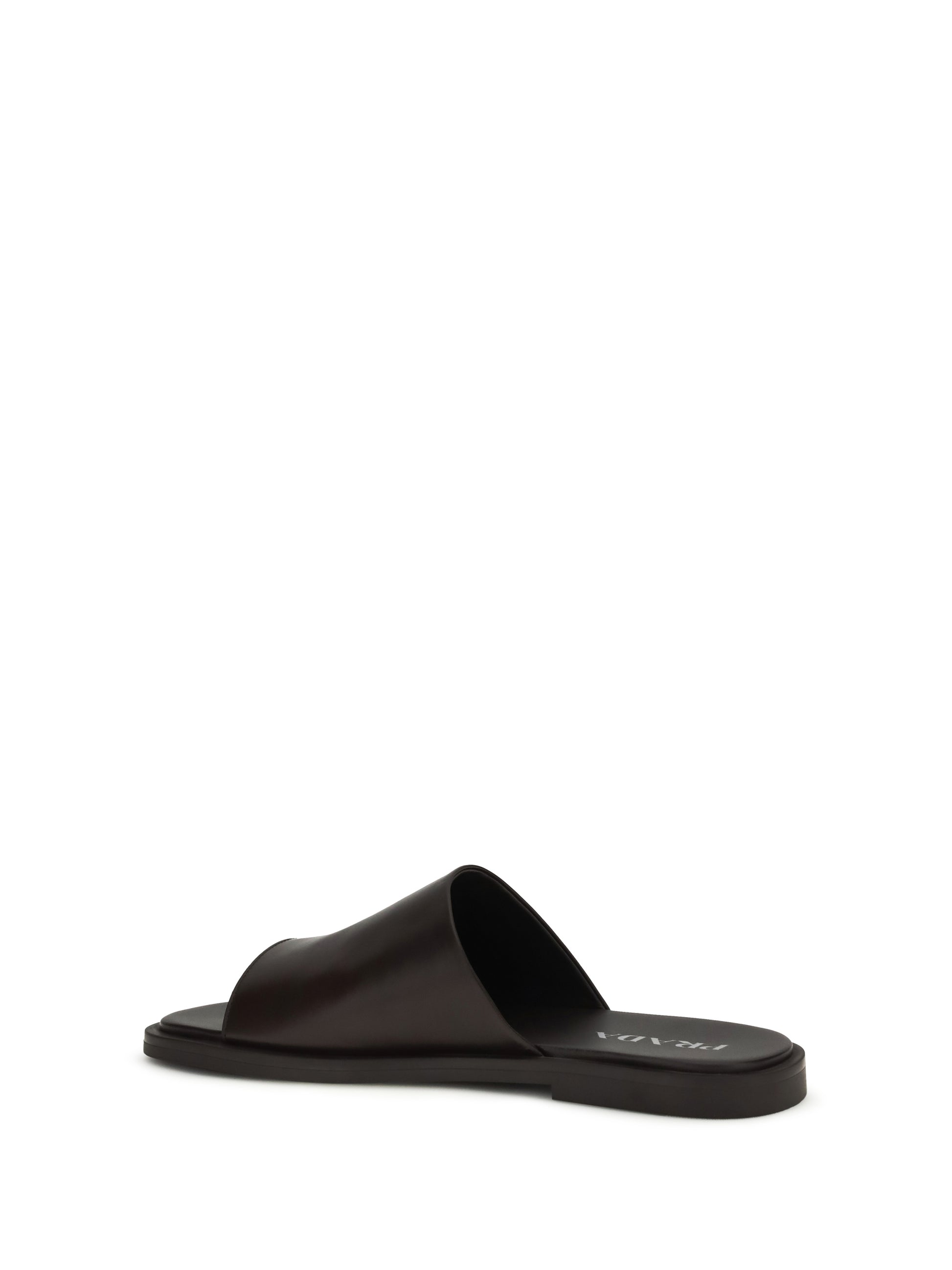 Prada Men Leather Slide Sandals PRADA