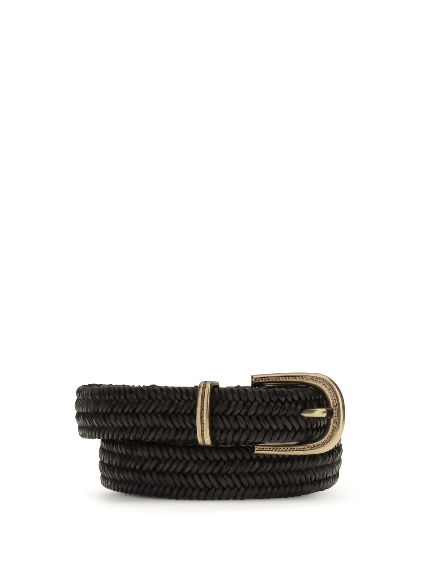 Brunello Cucinelli Women Braided Stretch Leather Belt BRUNELLO CUCINELLI